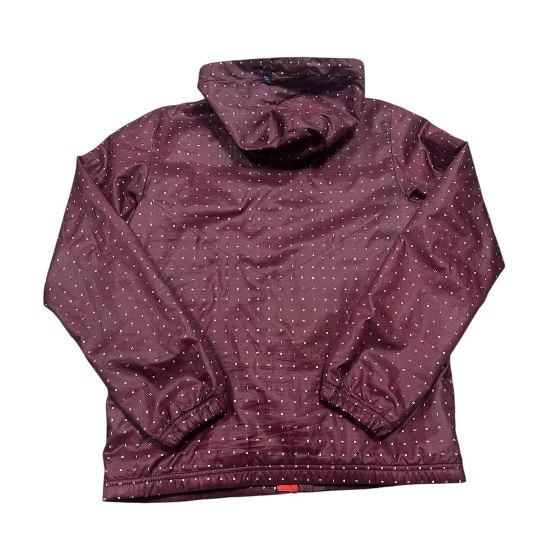 ✨ (바배) 아디다스 파이어버드 땡땡이 버건디 후드 바람막이  상품이미지2