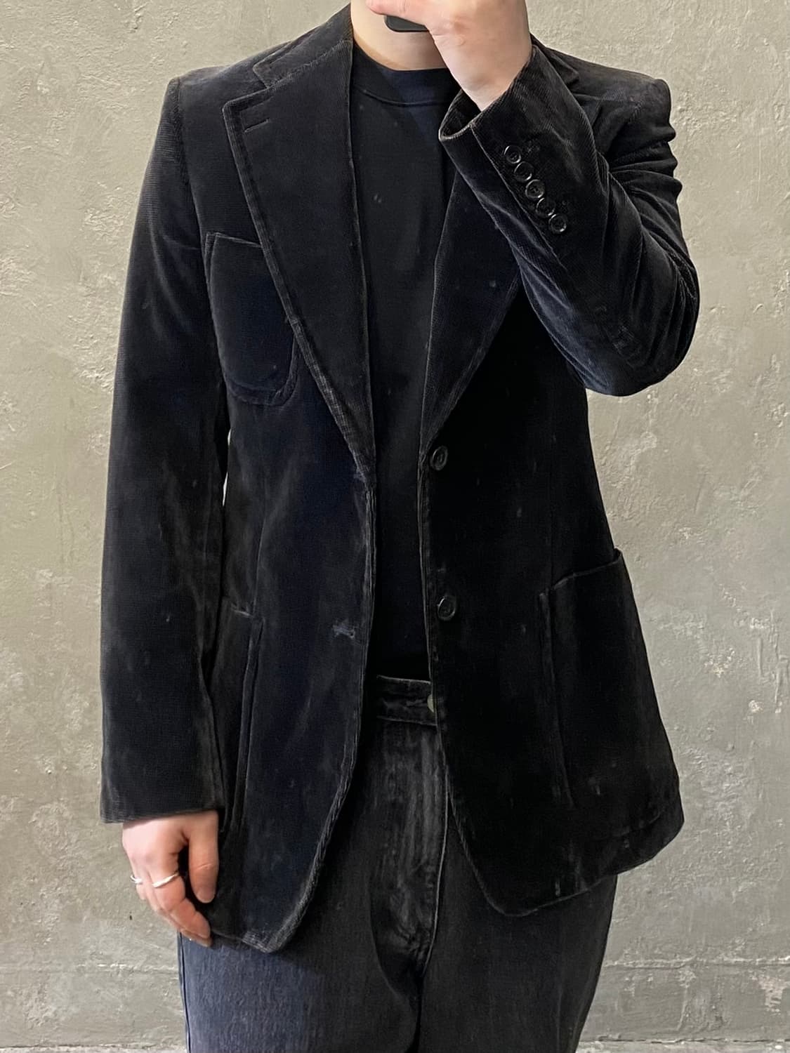 [46] GUCCI 구찌 벨루어 코튼 투버튼 블레이저 상품이미지10