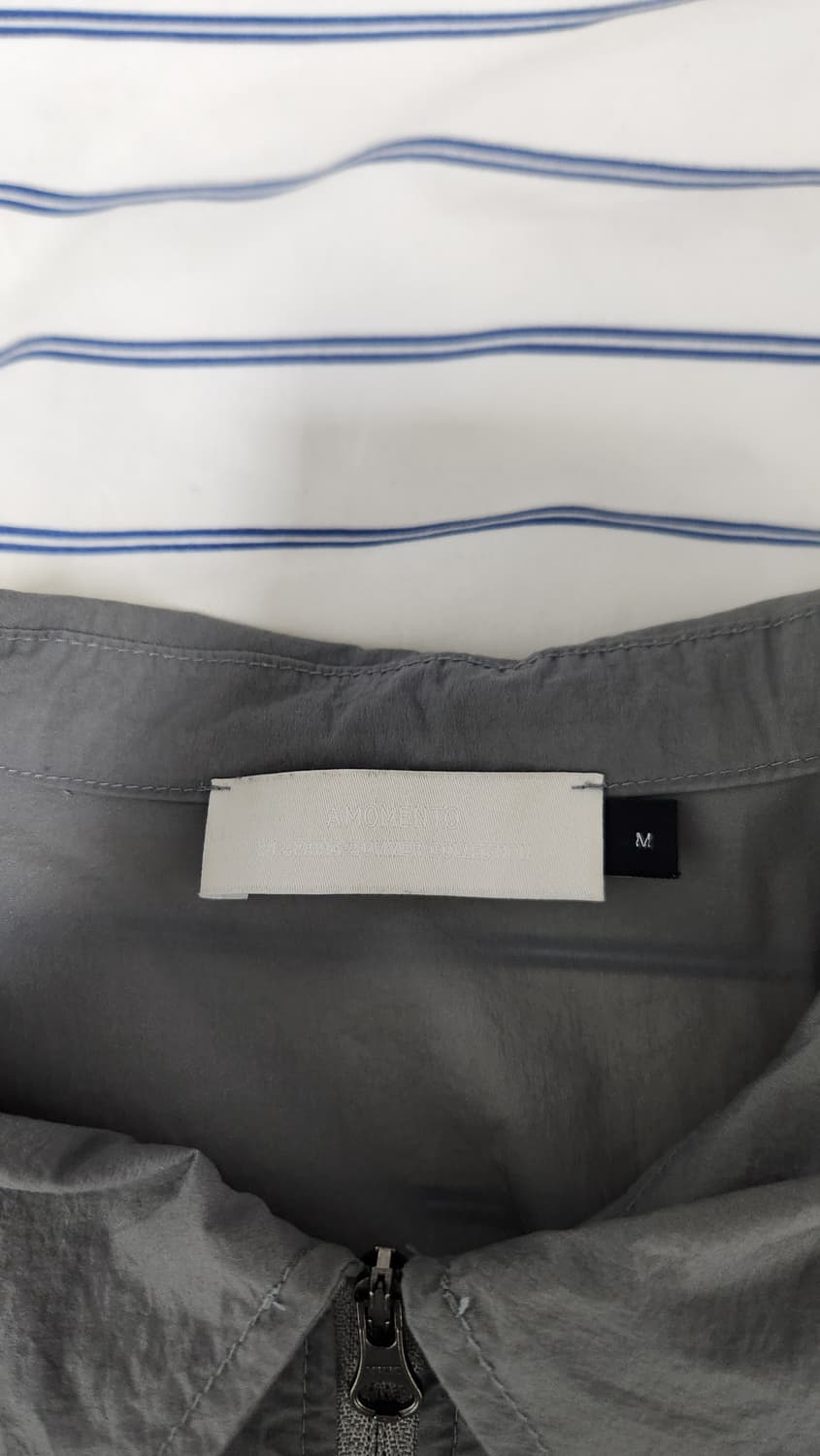 아모멘토 시어 나일론 셔츠 자켓 그레이 상품이미지2