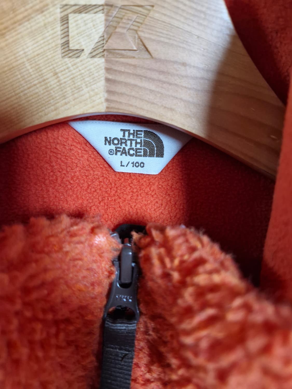 노스페이스 오렌지색 뽀글이 플리스 자켓 L 상품이미지5