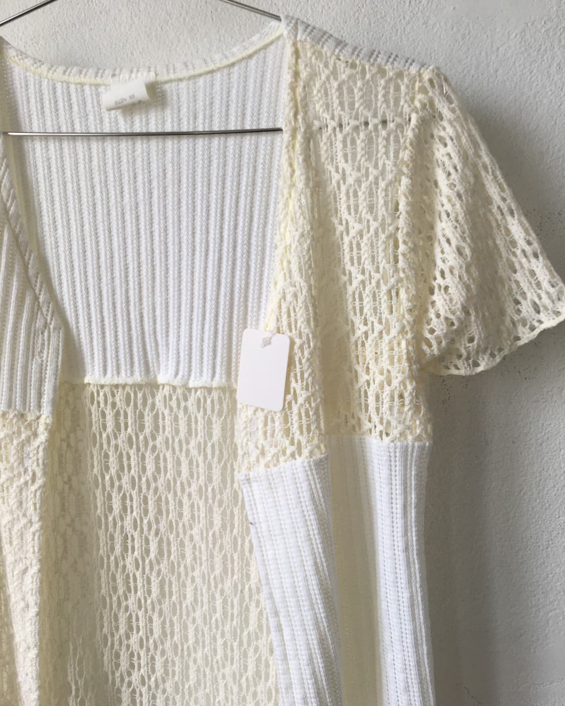 Crochet patch point open knit cardigan 상품이미지4