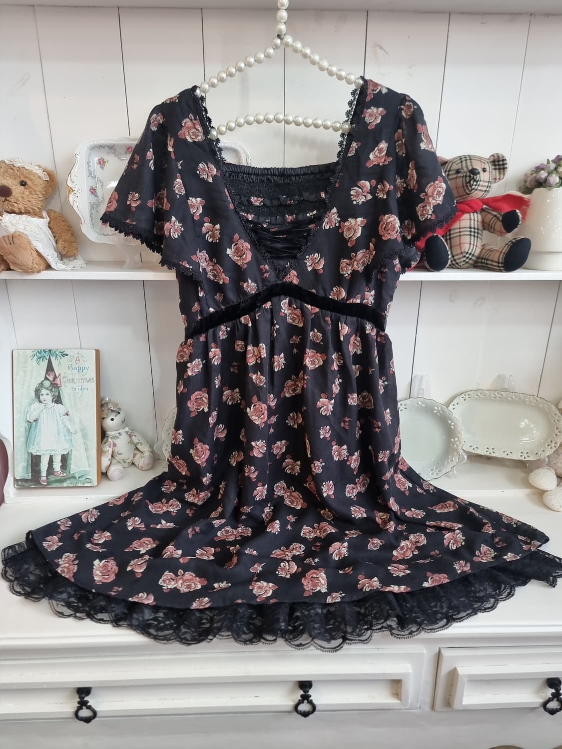 (axes femme, 액시즈팜) 로즈 플라워 레이스 원피스 상품이미지1