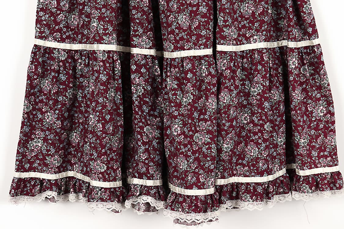 80's GUNNE SAX 플라워 거니섹 퀼팅투피스 상품이미지8