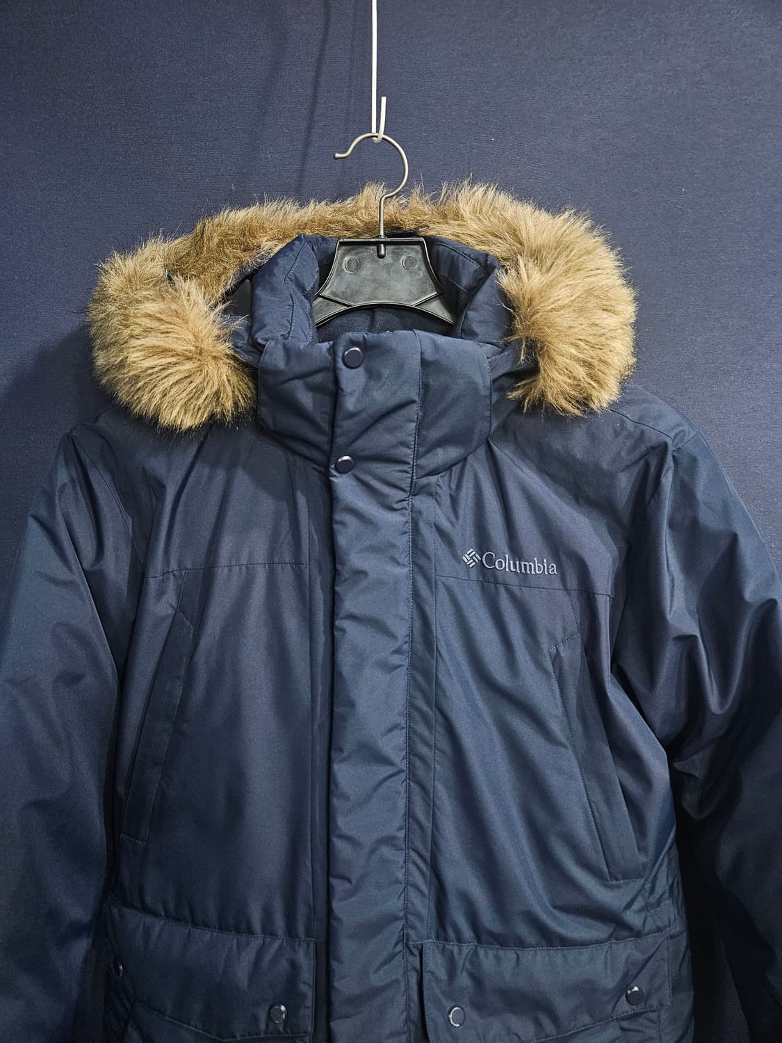 콜롬비아 옴니히트 네이비 남성 100 구스다운 패딩  상품이미지7