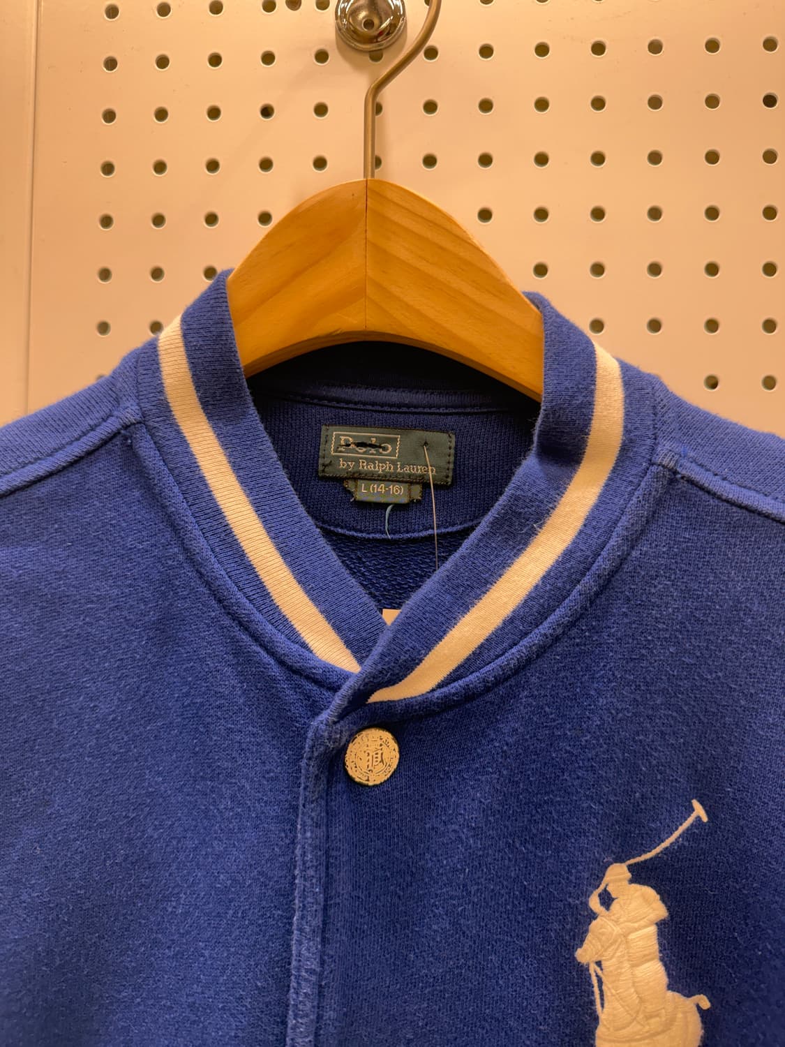 폴로 랄프로렌 빅포니 자수 빅로고 스웻 바시티 자켓 U325 상품이미지5