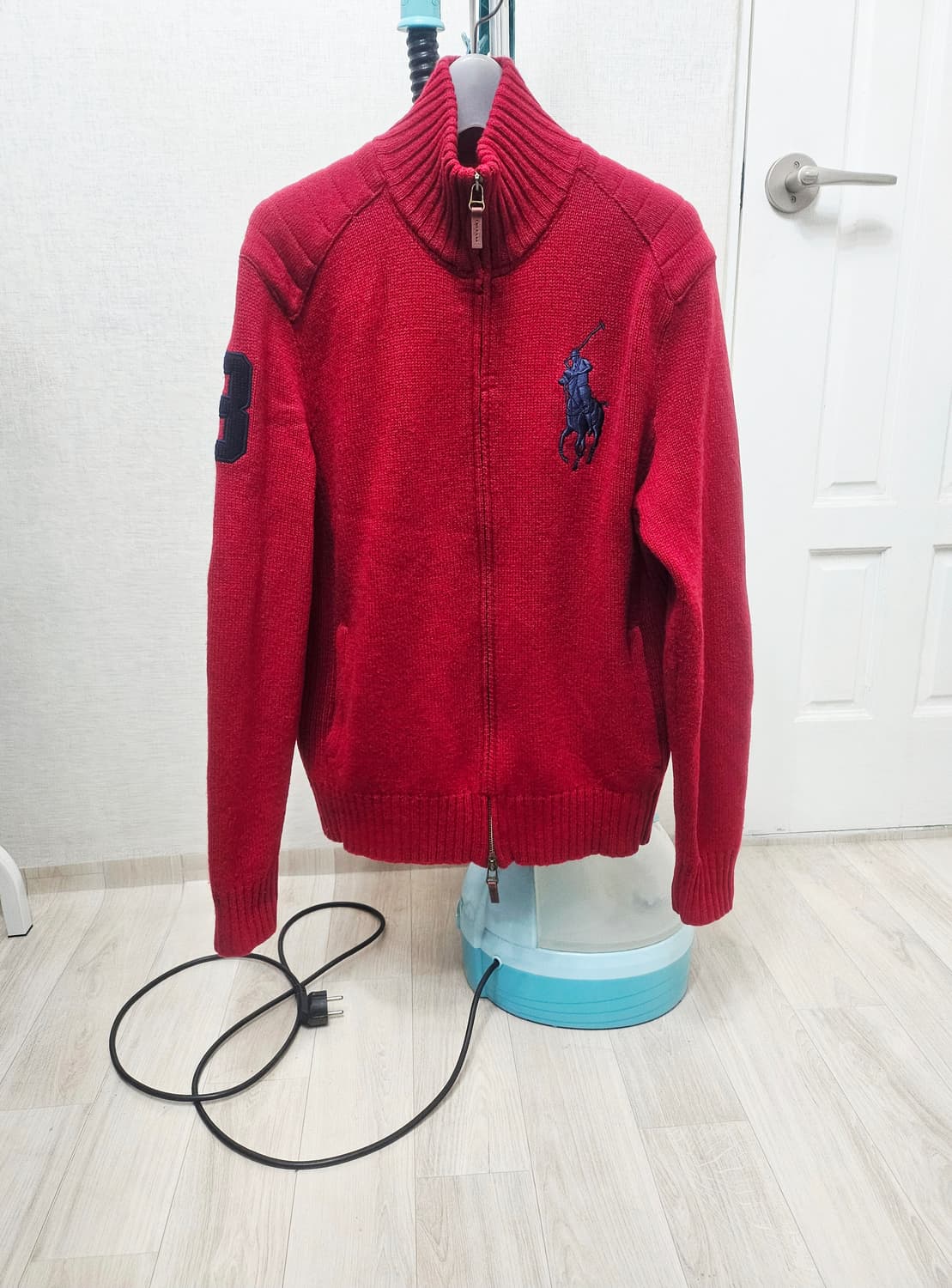 (95~100)M☆우주매물☆랄프로렌폴로 빅포니2중지퍼[버건디레드]니트집업 상품이미지1