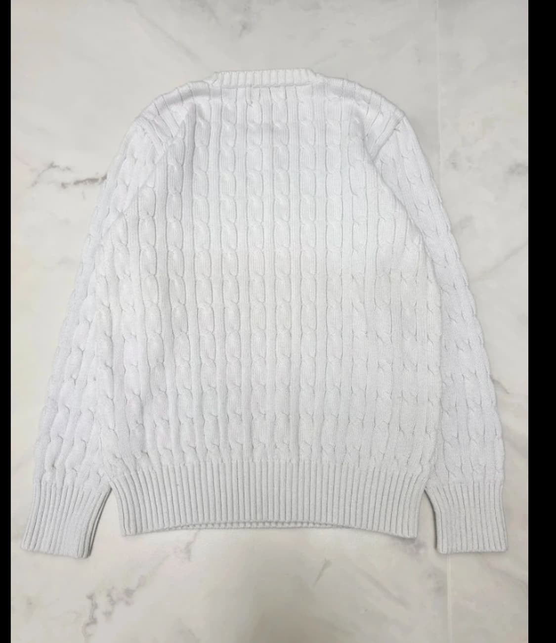 폴로 케이블 니트 흰색 ~66 상품이미지6