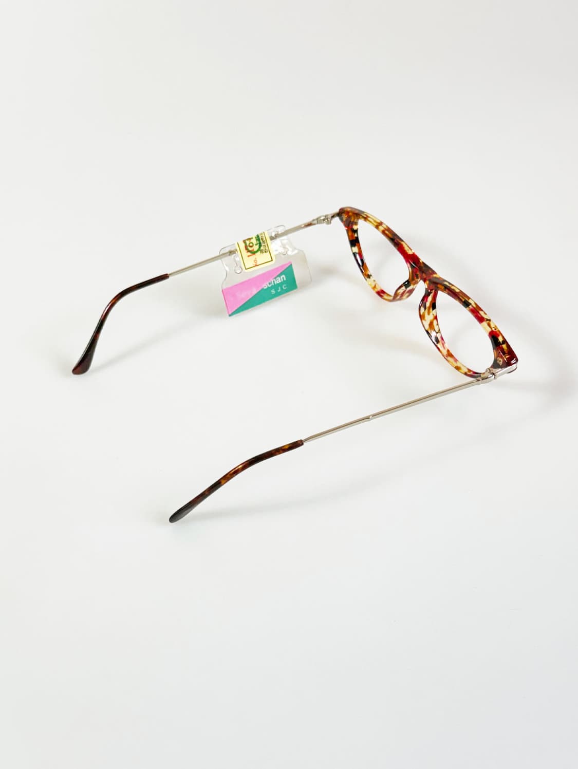 90s SEVA SCHAN 캣아이 뿔테 마블 빈티지 안경 상품이미지5