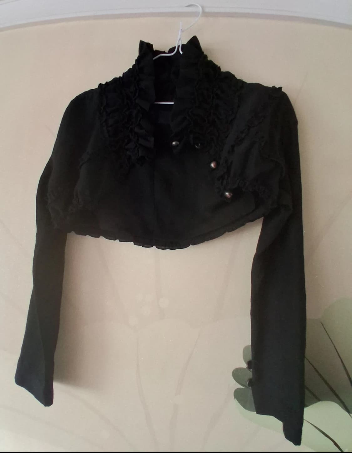 고스 펑크 히메갸루 블랙 프릴 볼레로 가디건 상품이미지1