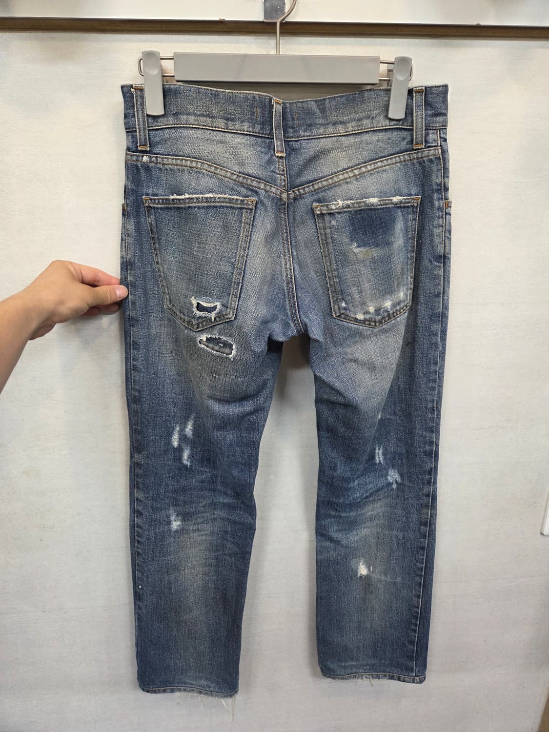 돌체앤가바나 빈티지 더티 데미지 데님팬츠 대략 30 상품이미지2