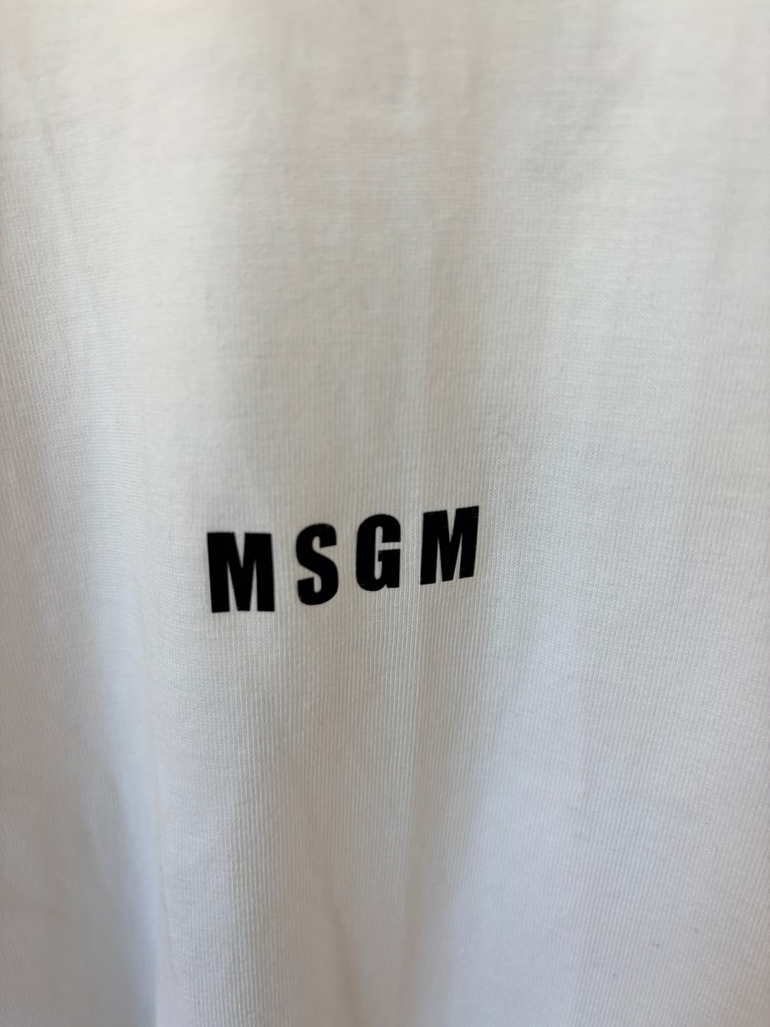 MSGM 화이트 로고 반팔 티셔츠 상품이미지3