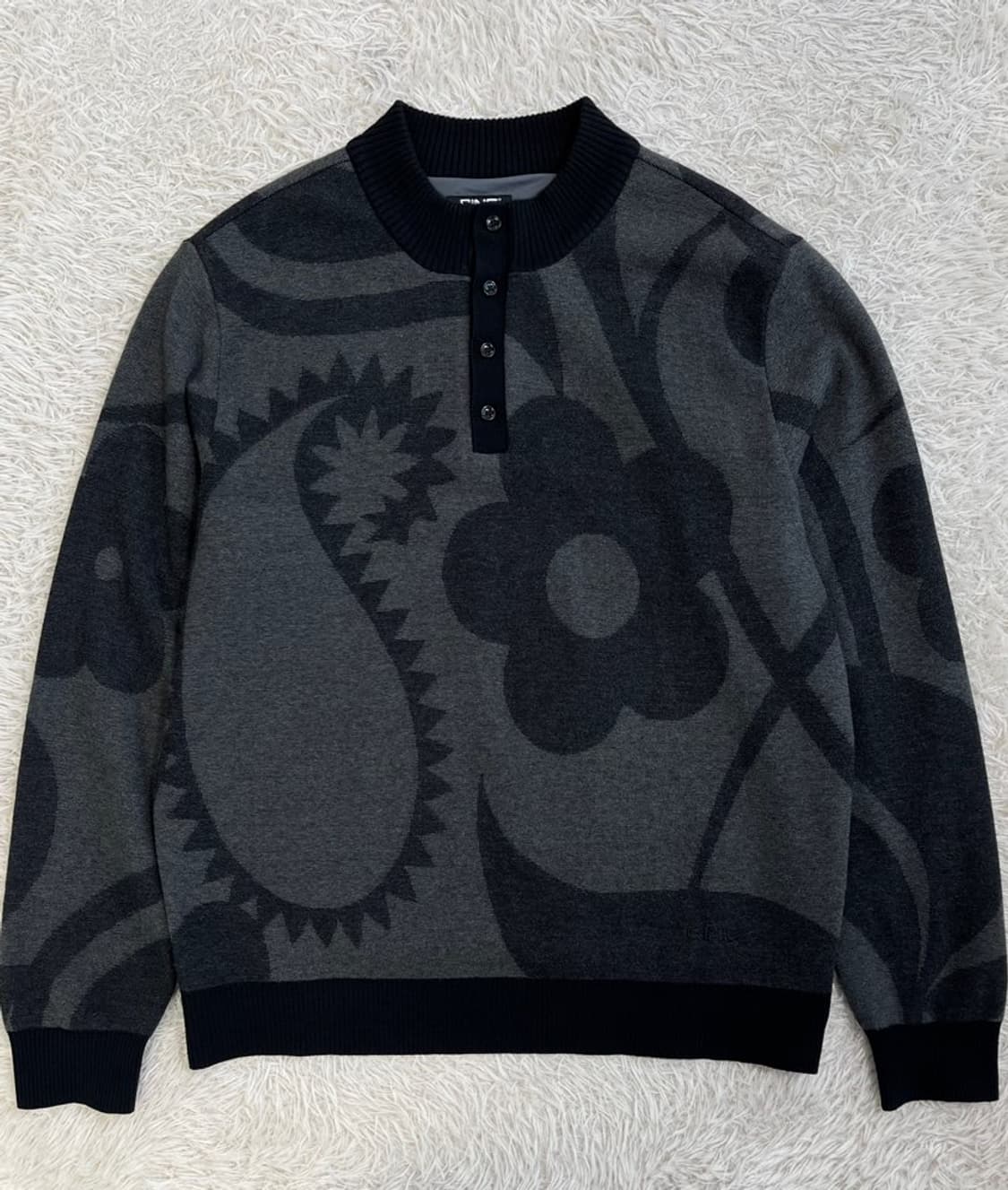 핑 골프 자카드 방풍 반버튼 긴팔 니트/#611 상품이미지1