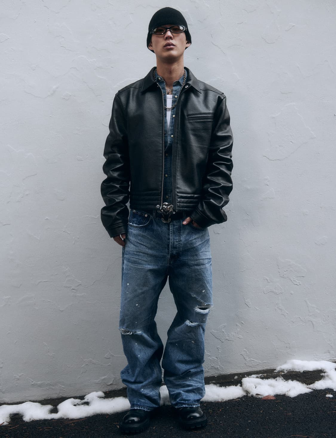 파프롬왓 퍼커링 레더자켓 2사이즈 상품이미지1