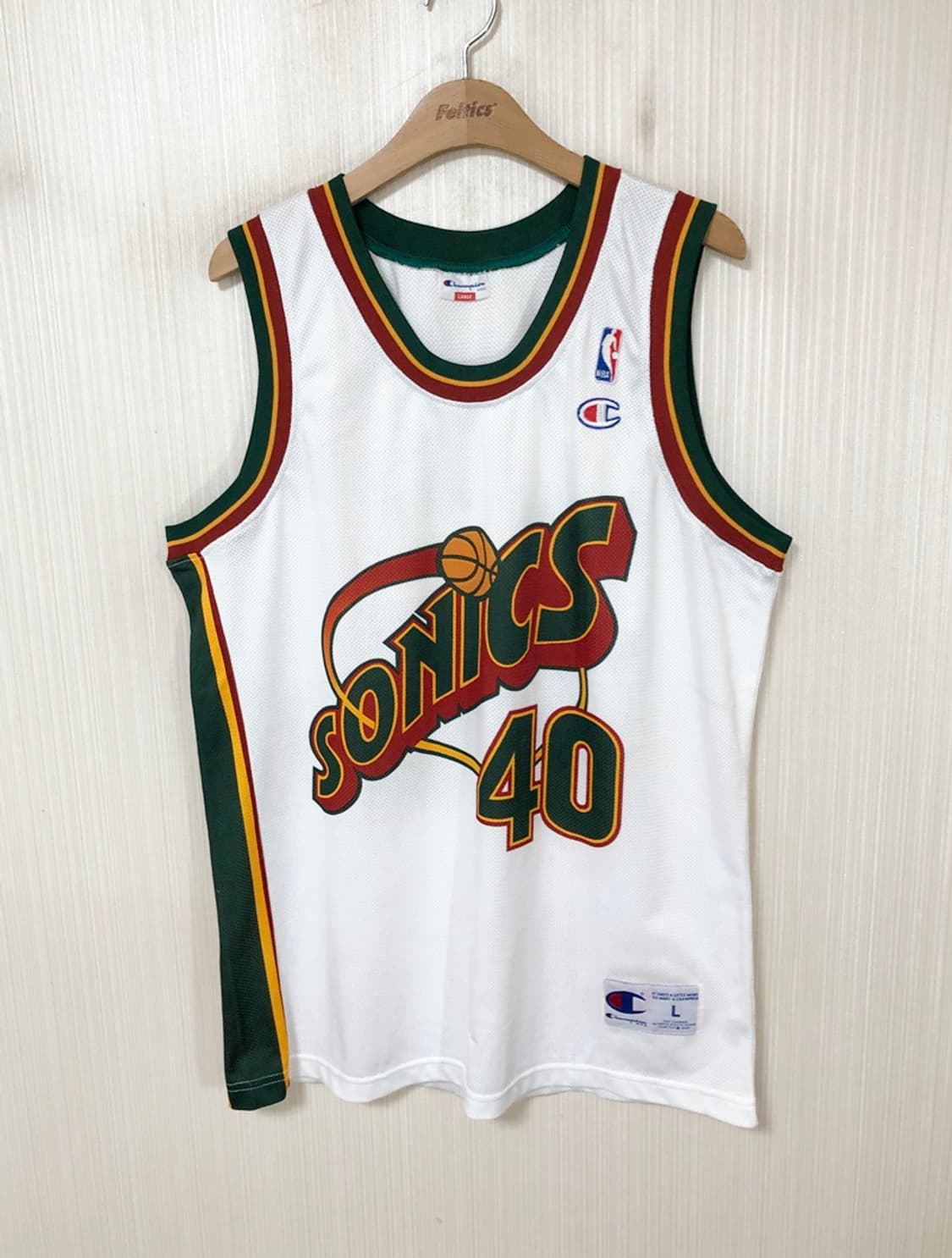 NBA 챔피온 시애틀 슈퍼소닉스 올드유니폼/져지 L #40 KEMP 상품이미지1