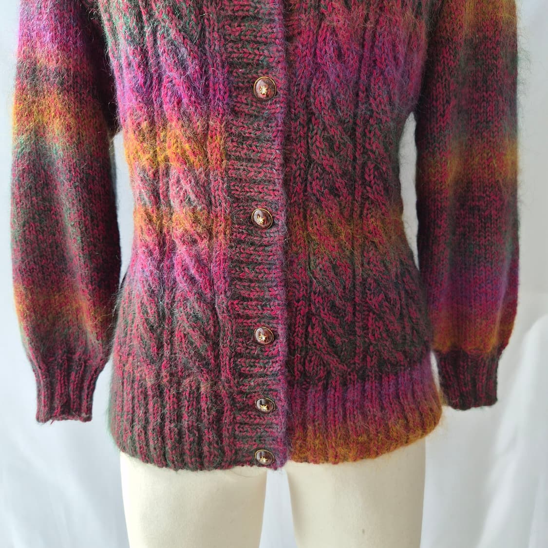 빈티지 그라데이션 케이블 니트 가디건 상품이미지5