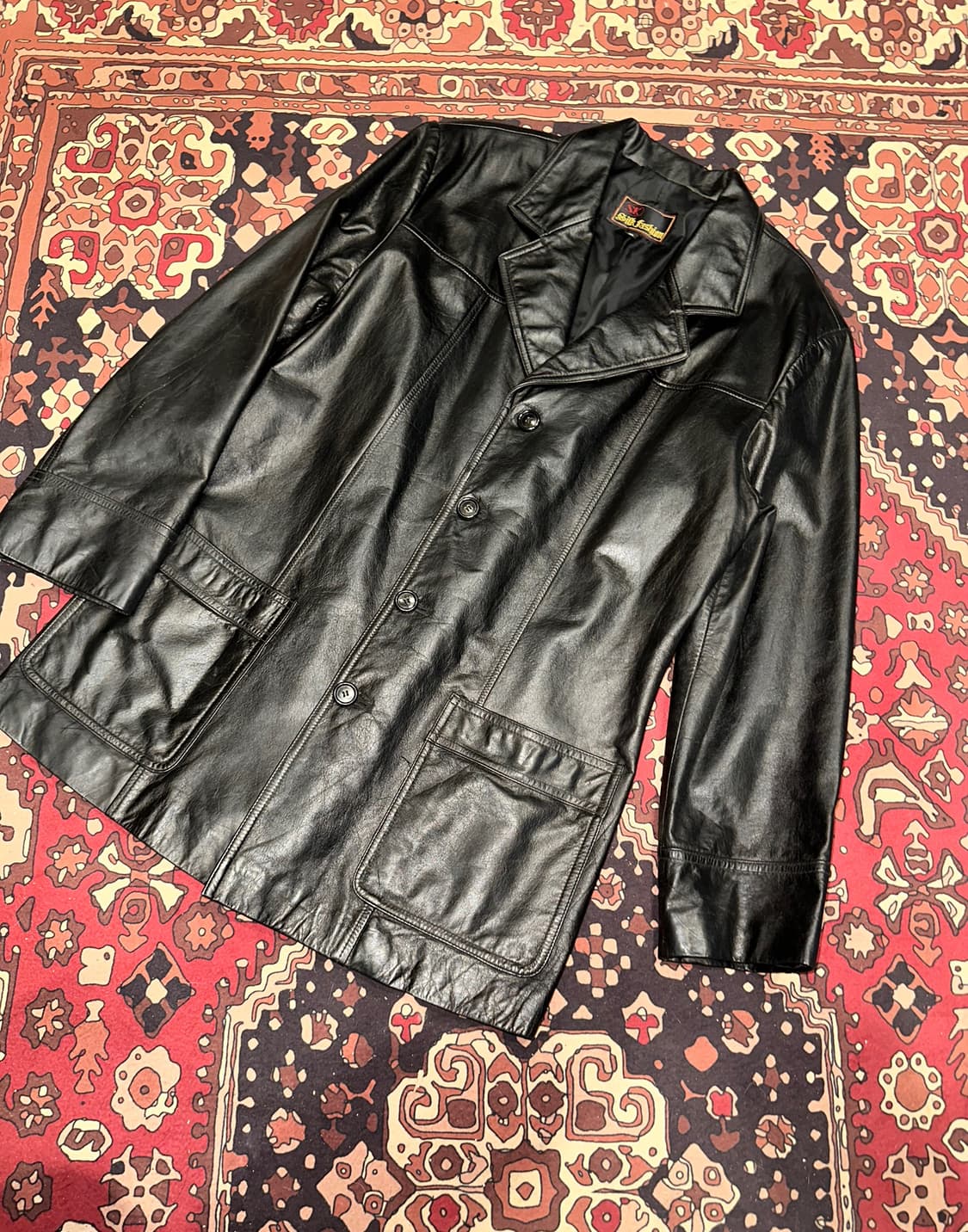 ( L ) 가죽코트 가죽자켓 가죽카코트 워크웨어 아메카지 레더자켓 상품이미지2