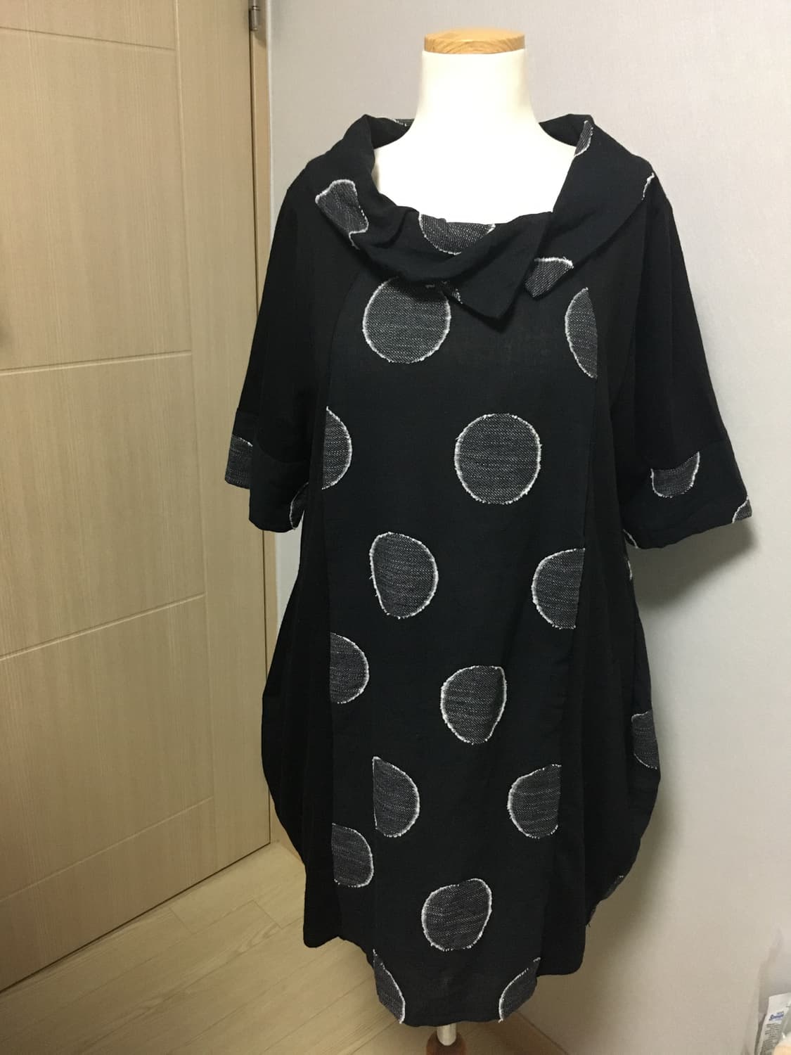 빈티지 도트 레이어드 베스트 원피스 하구미 모리걸 아오이유우 상품이미지2