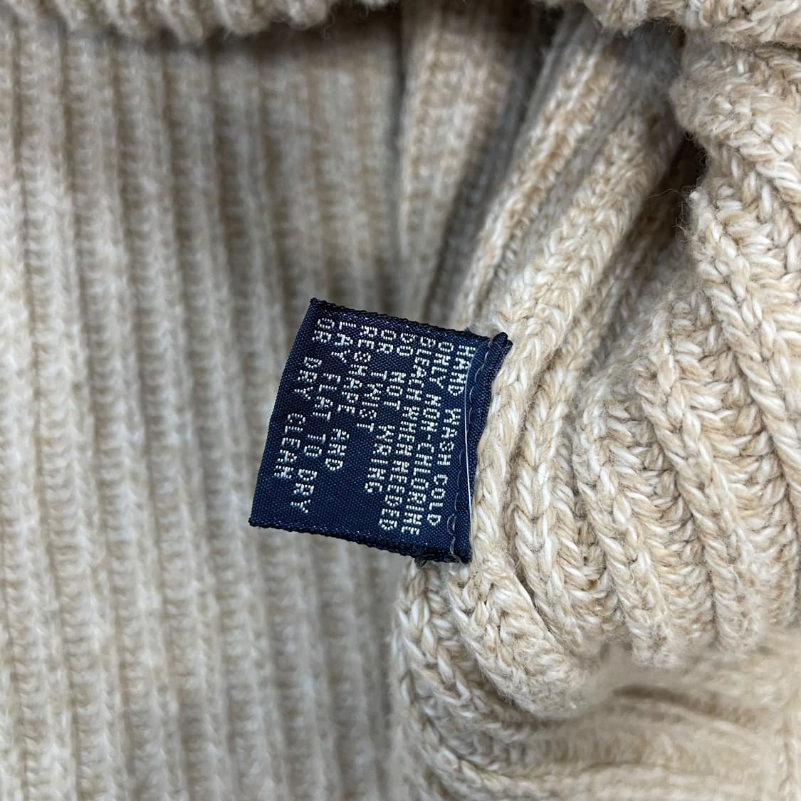 폴로 랄프로렌 코튼 골지 니트 집업 오트밀 베이지 상품이미지5