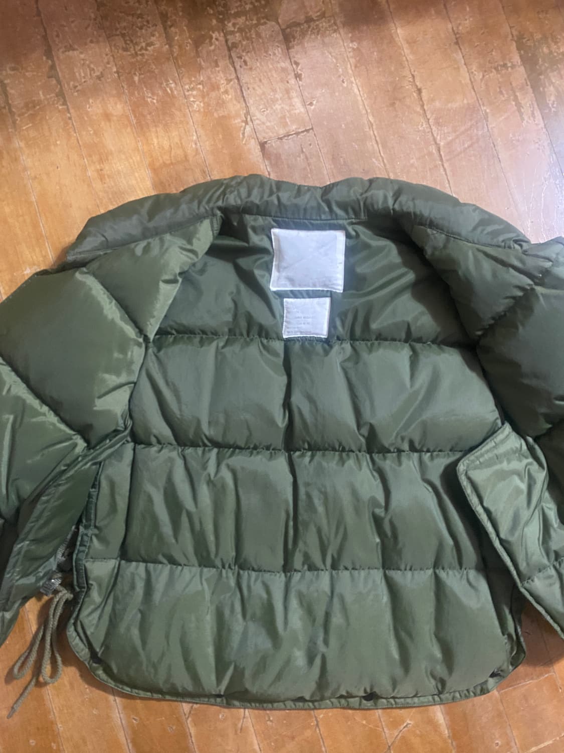 미군 밀리터리 올리브 그린 다운 패딩 조끼 L 상품이미지4