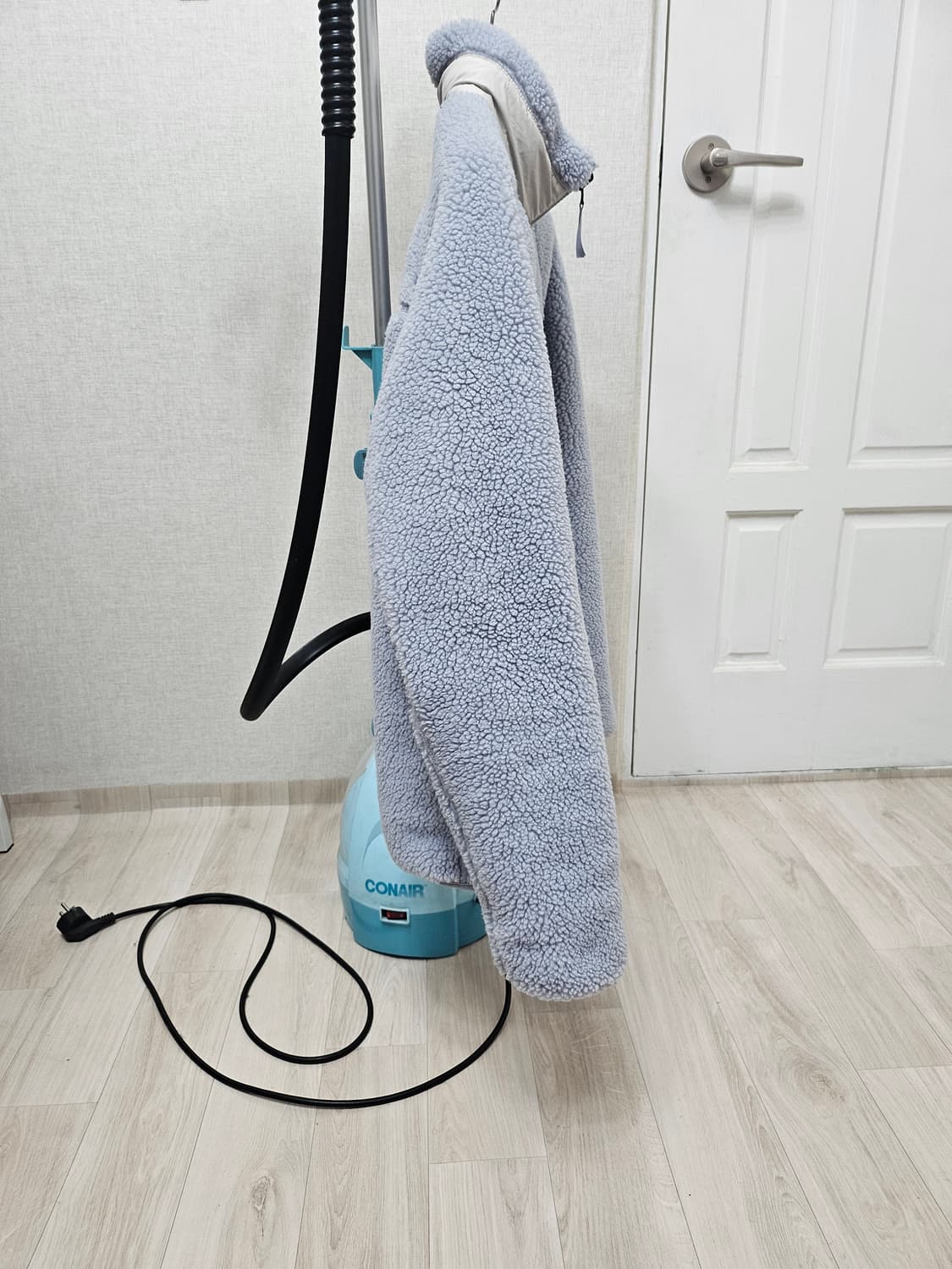 (90~95)S ☆초대장급☆아디다스 리버시블[스카이블루] 쉐르파후리스점퍼 상품이미지5