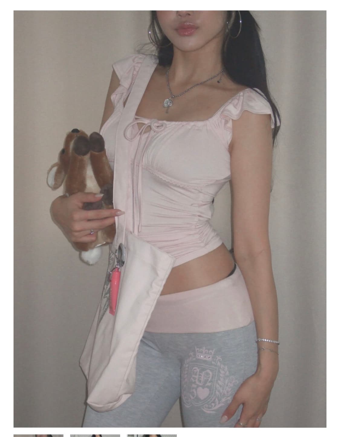 엔젤넘버 555 부츠컷 팬츠 그레이 판매합니다 상품이미지2