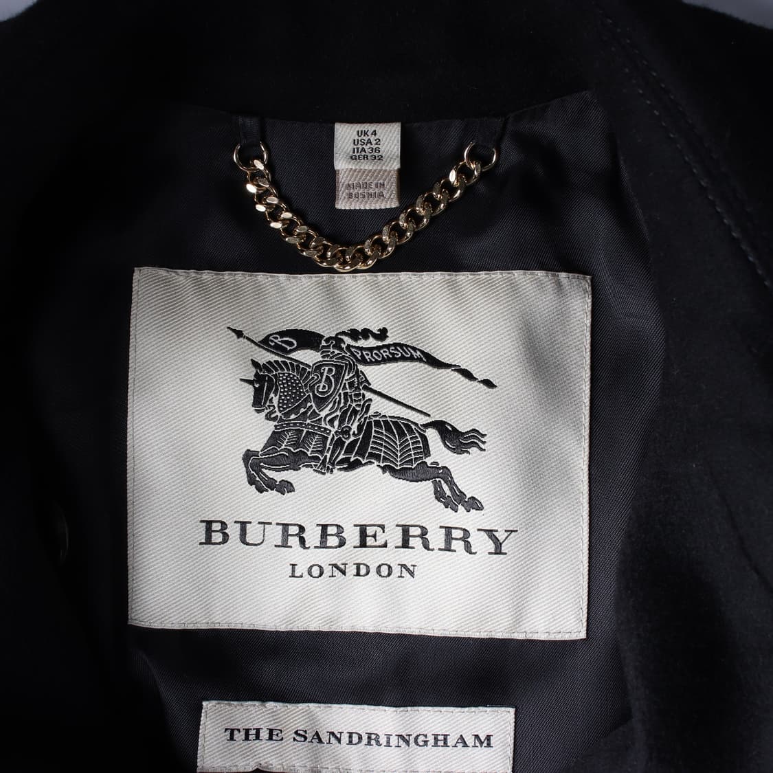 버버리 샌드링햄 핏  벨티드 캐시미어 100% 트렌치 코트 상품이미지3