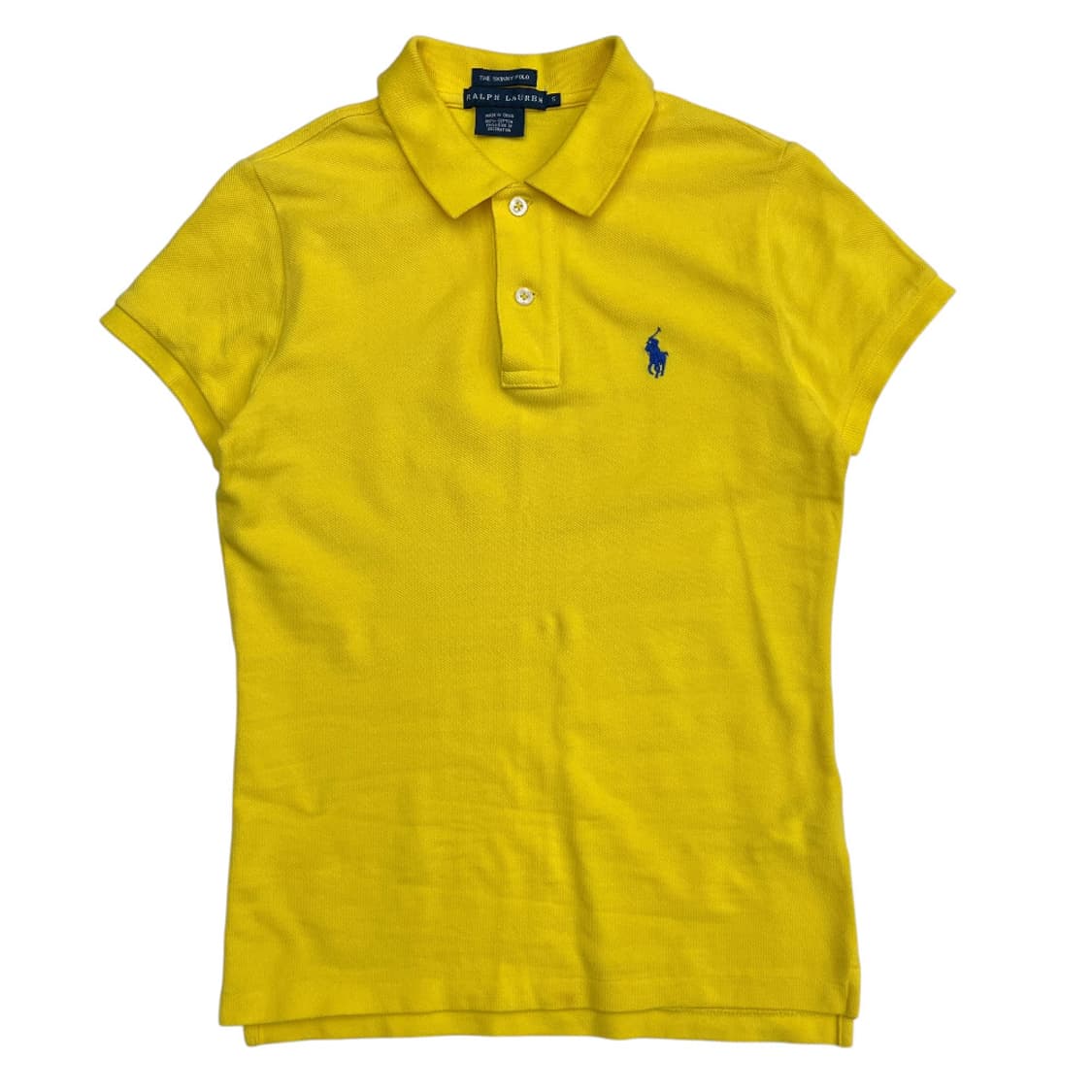 폴로 랄프로렌 블루포니 옐로우 카라 티 S 상품이미지2