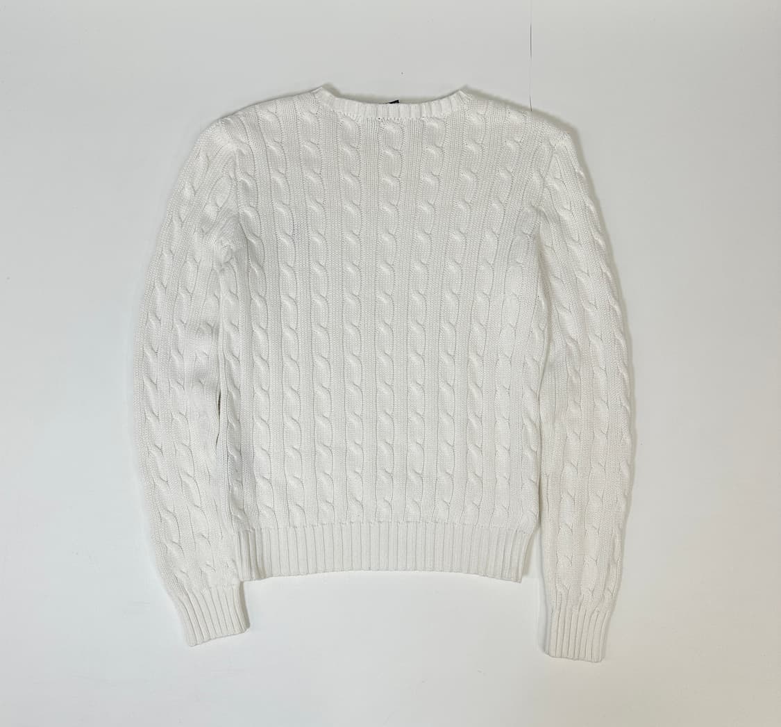 폴로 케이블  화이트 니트  상품이미지4