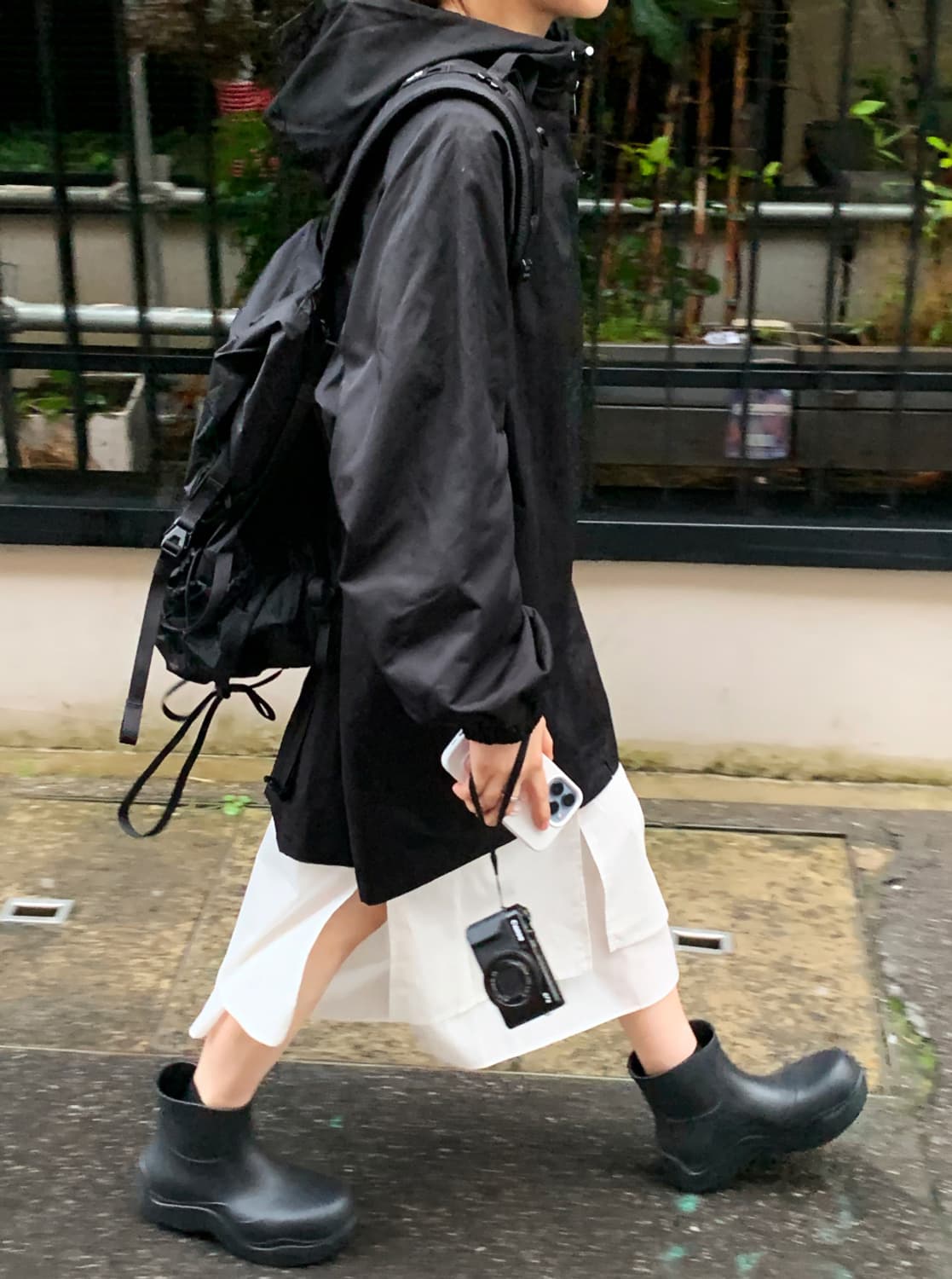 리어스 런던 후디드 코트 블랙 바람막이 야상 상품이미지1