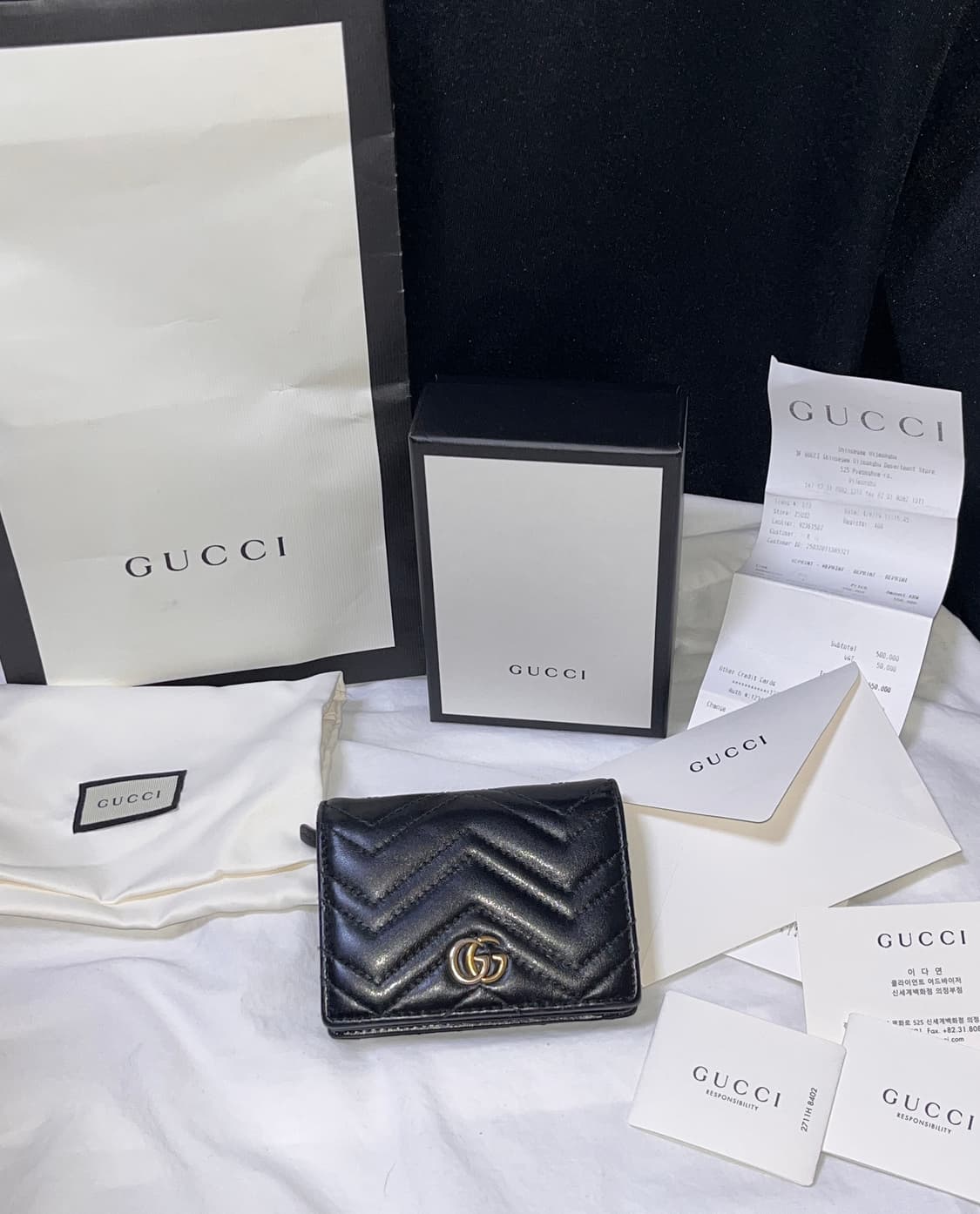 [정품] 구찌 GG 마몽 마몬트 마틀라세 카드지갑 상품이미지1