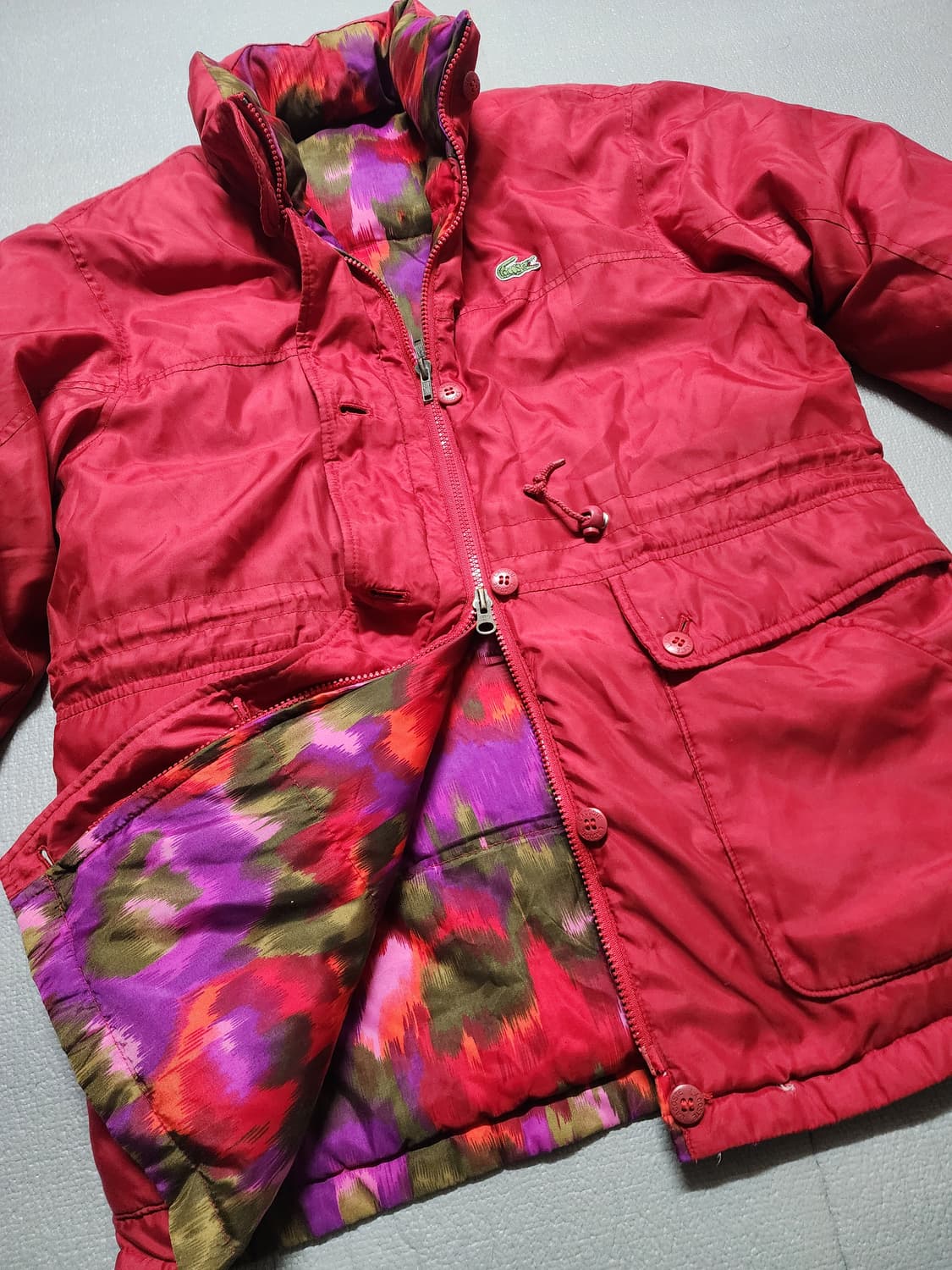 90's 빈티지 서광 라코스테 리버서블 구스 패딩 점퍼 상품이미지10