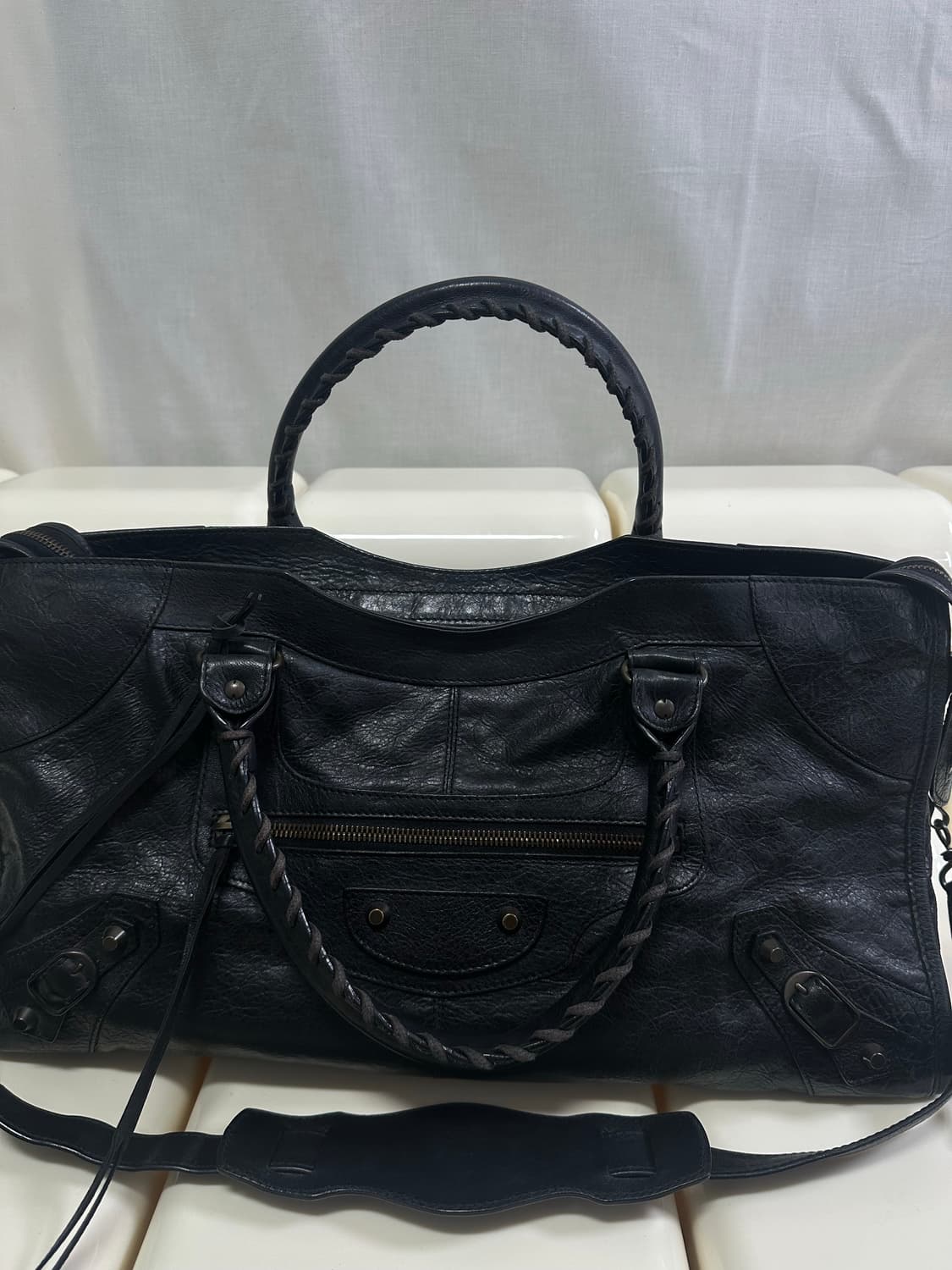 [A 정품] 발렌시아가 시티 모터백 파트타임 블랙 상품이미지2