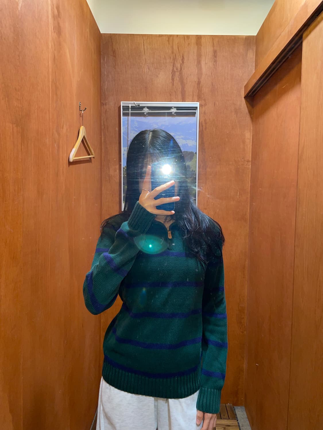 (L) POLO 폴로 랄프로렌 반집업 니트 상품이미지1