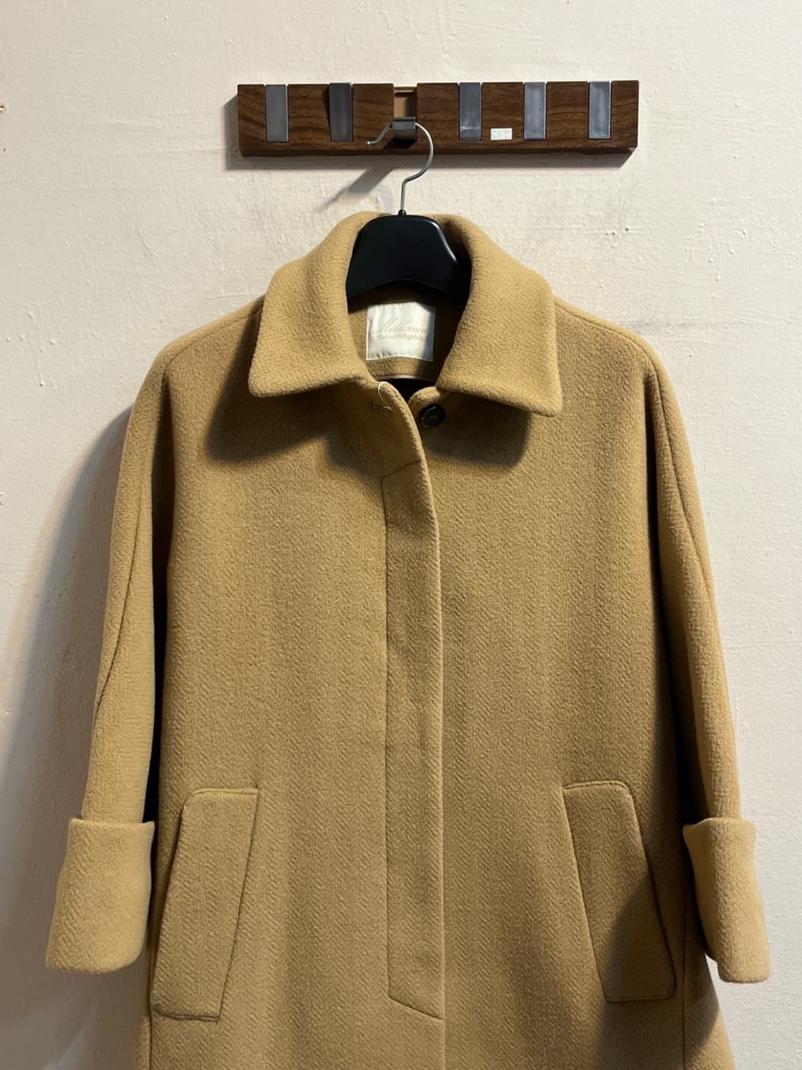 밀크 코코아 블렌드 싱글 코트 상품이미지2