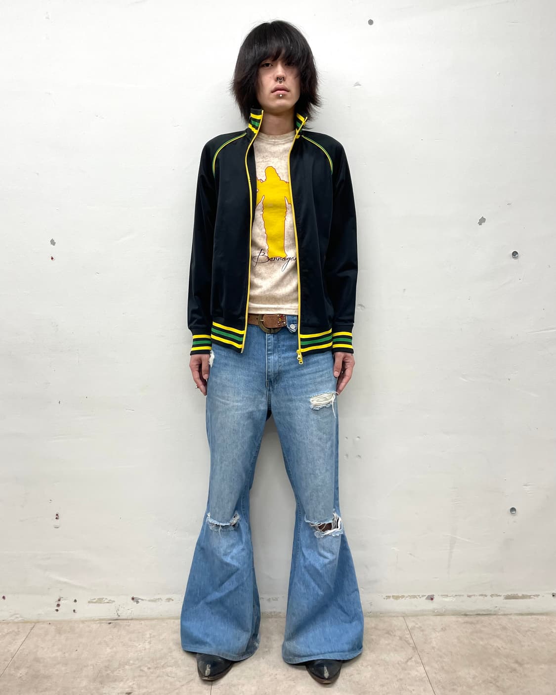 Retro Yellow and Green Track Top 상품이미지4