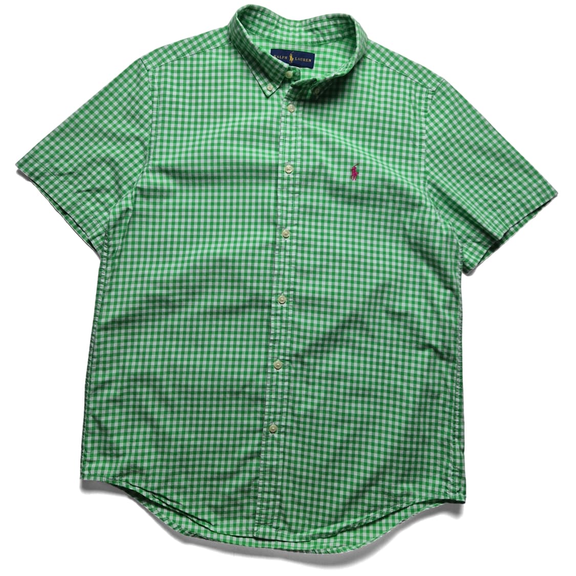 [XL(18-20)] 폴로 랄프로렌 깅엄체크 반팔셔츠 상품이미지1
