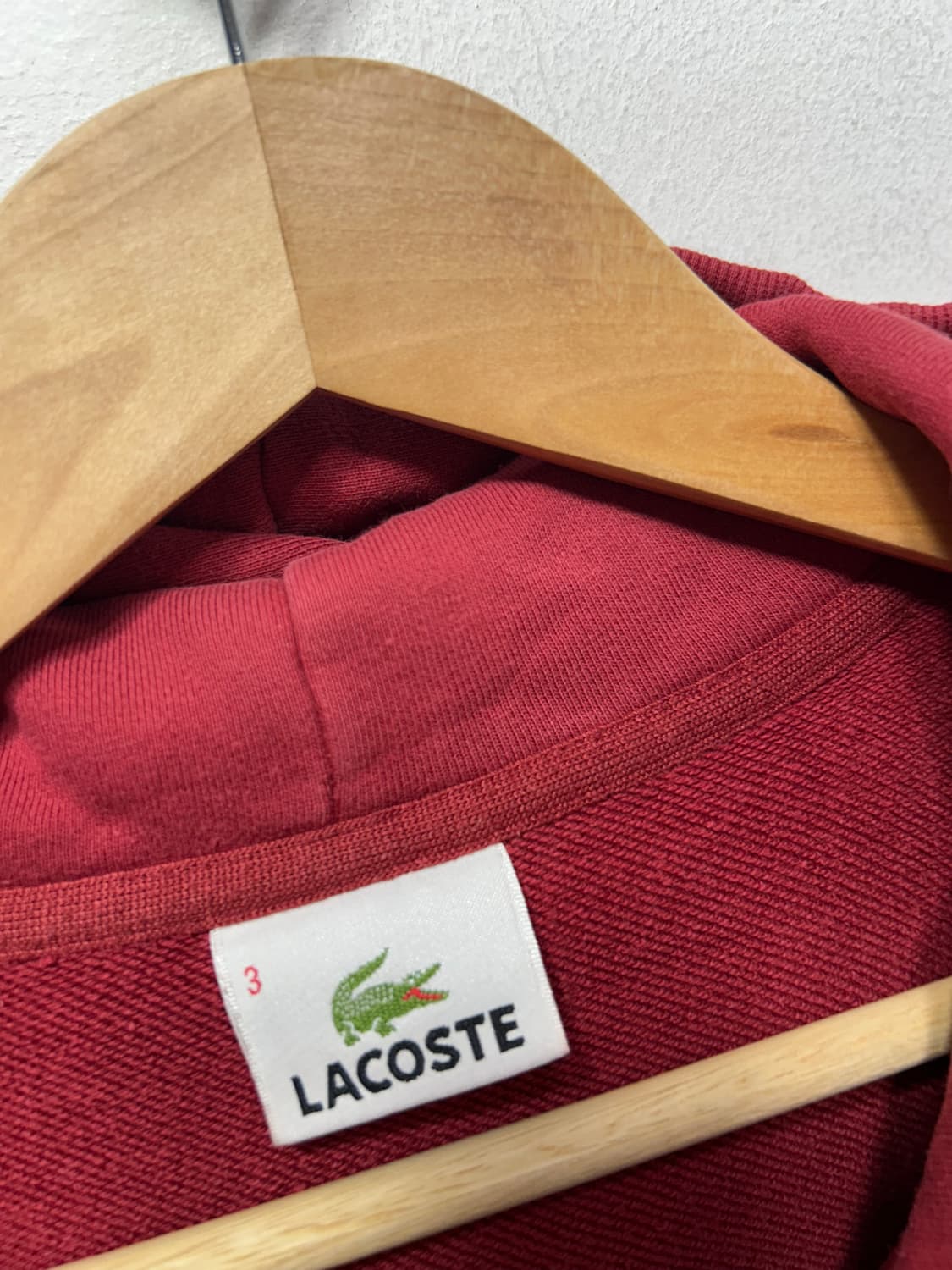 라코스테 후드 버건디 집업 자켓 여성 M  상품이미지3
