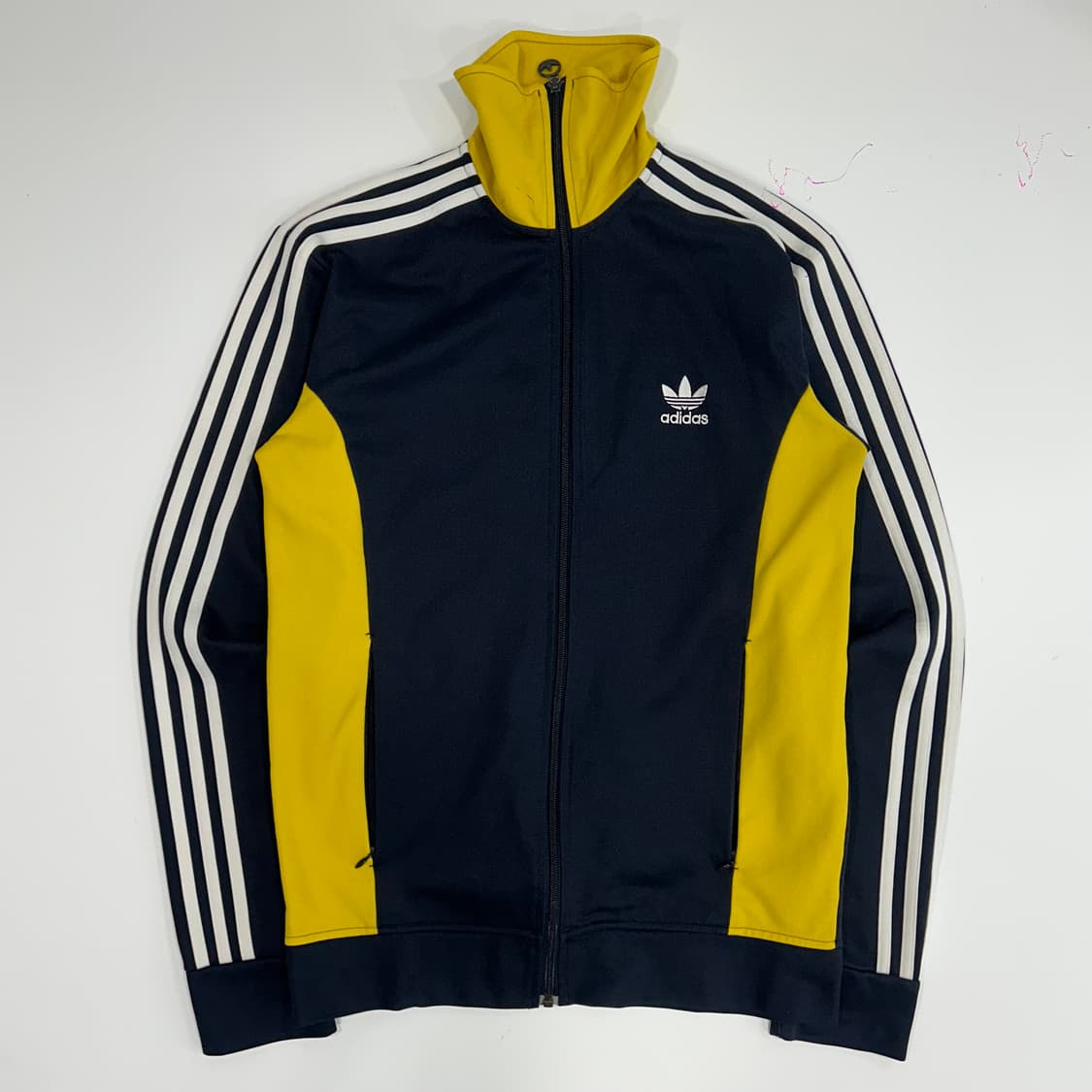 Adidas 아디다스 옐로우 네이비 배색 트랙탑 져지 상품이미지3