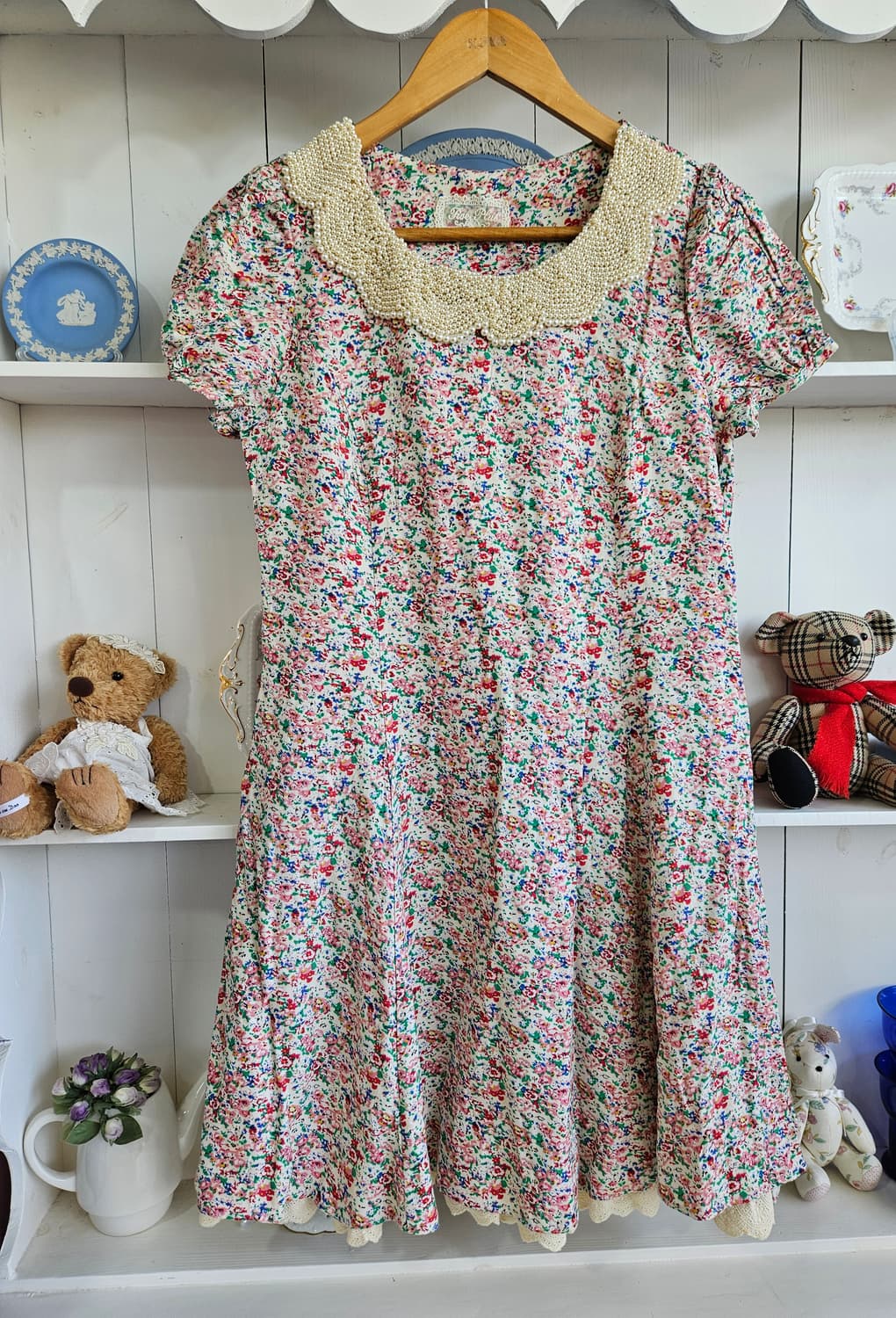 진주카라 플라워 원피스 상품이미지1