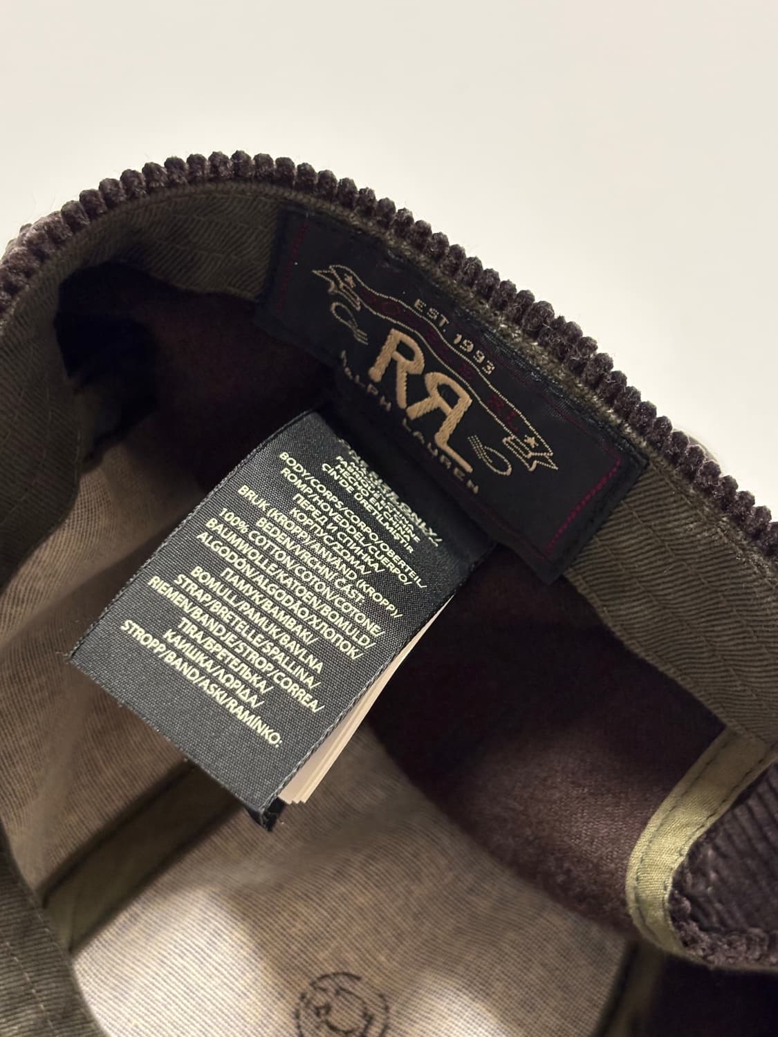 더블알엘 코듀로이 볼캡(브라운) 상품이미지5