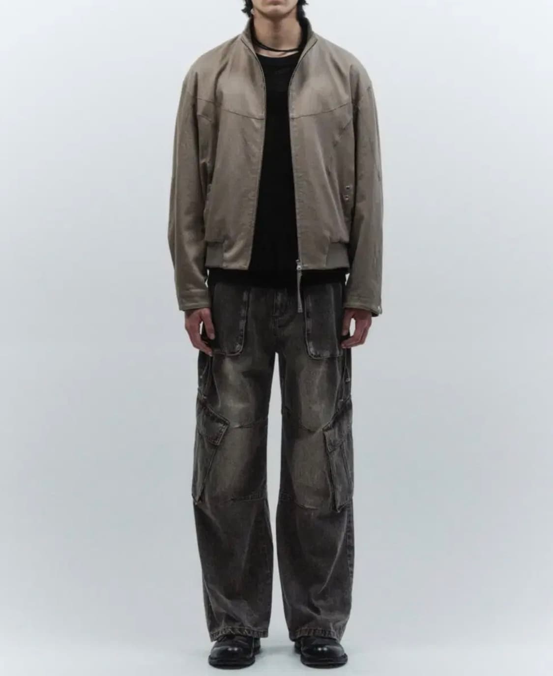 인사일런스 오브젝트 카고 데님 팬츠 BLACK M사이즈 상품이미지2