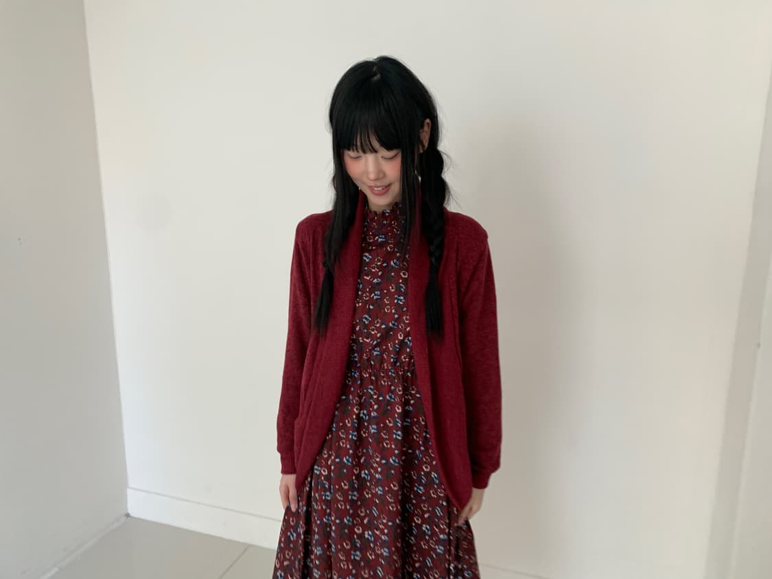 Robe loose cardigan(red) 상품이미지3