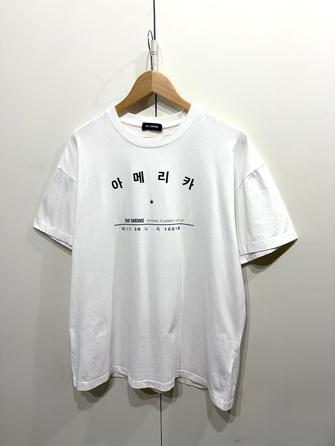 18SS 라프시몬스 아메리카 반팔 티셔츠 상품이미지3