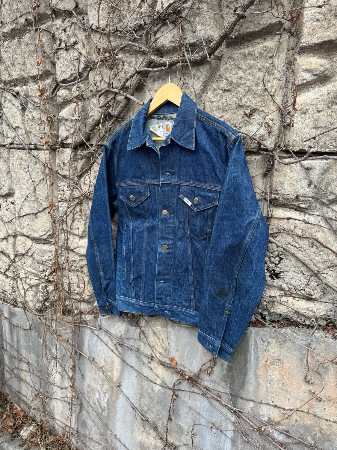 80s 칼하트 빈티지 ju108 인디고 워크 데님 트러커 자켓 상품이미지3