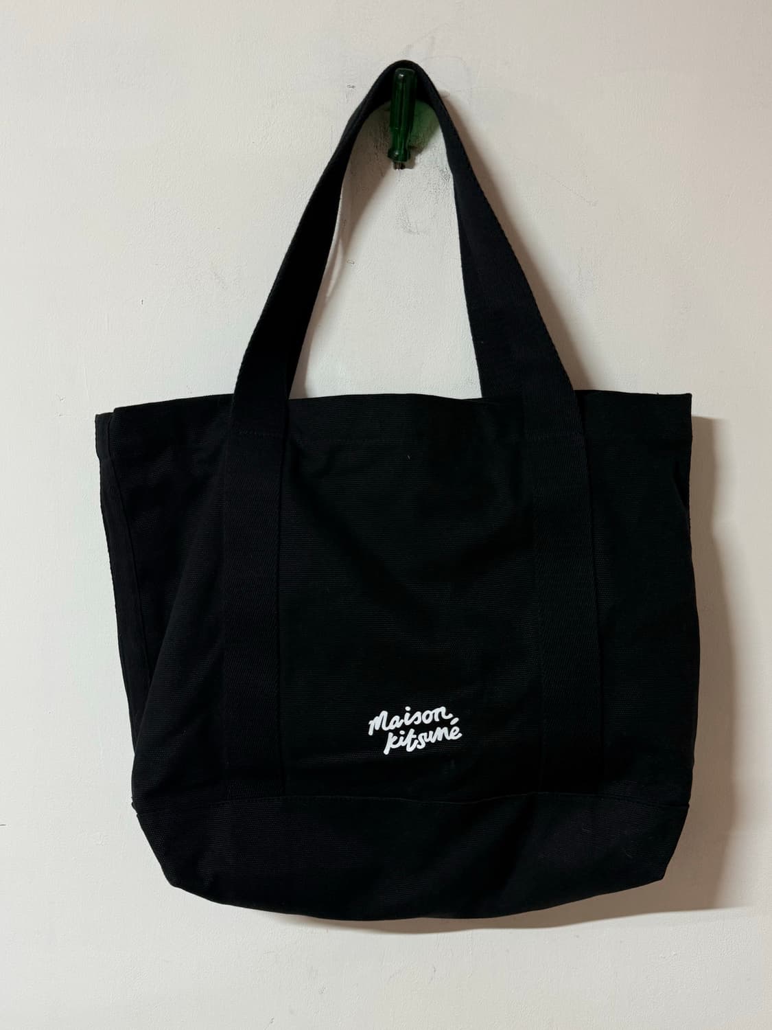 무료배송) 메종키츠네 폭스 헤드 블랙 토트백 상품이미지6