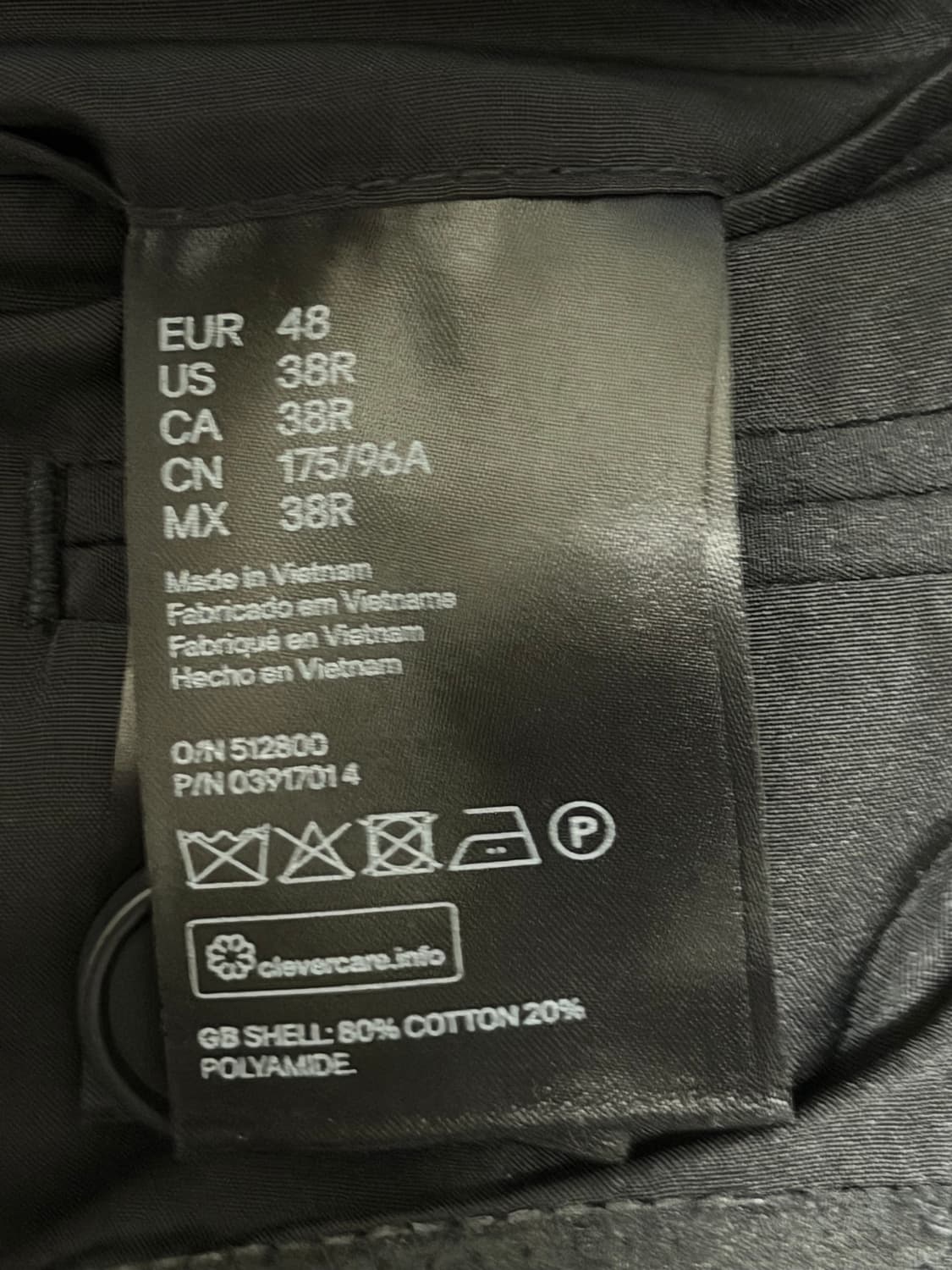 H&M 남성 슬림핏 블랙 자켓 48 상품이미지8