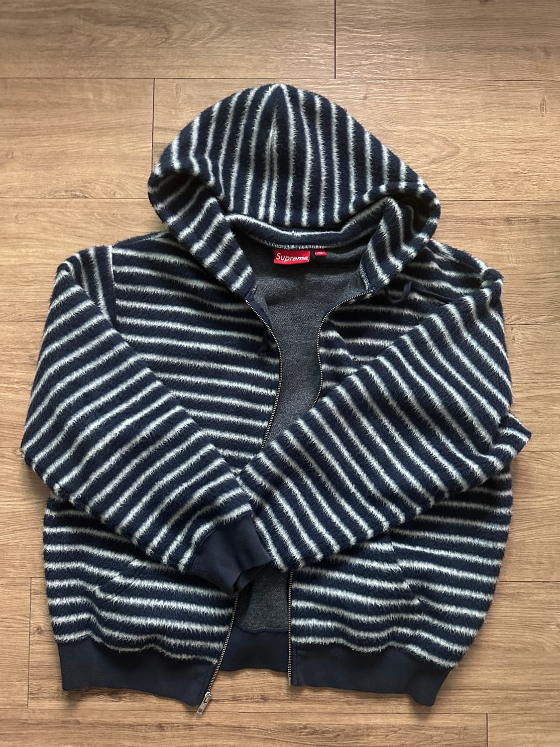 [M] 슈프림 23fw 브러쉬드 후드집업 블루 상품이미지2