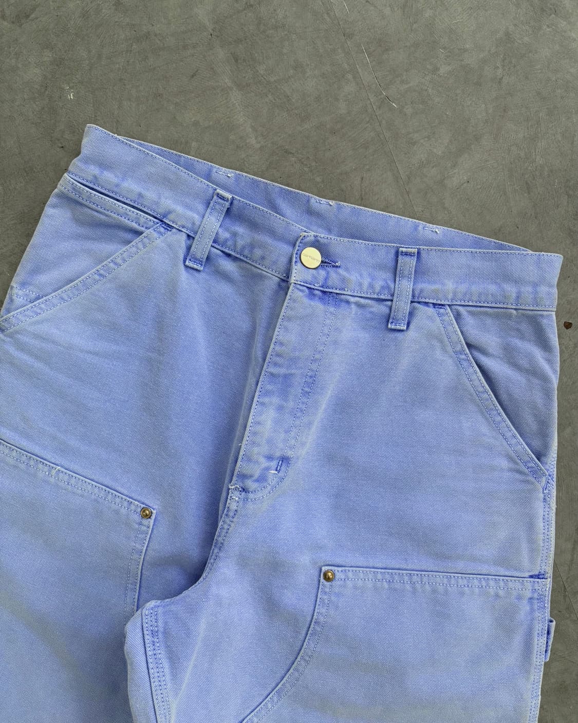 Carhartt 칼하트 라벤더 블루 캔버스 더블 니 팬츠 상품이미지2