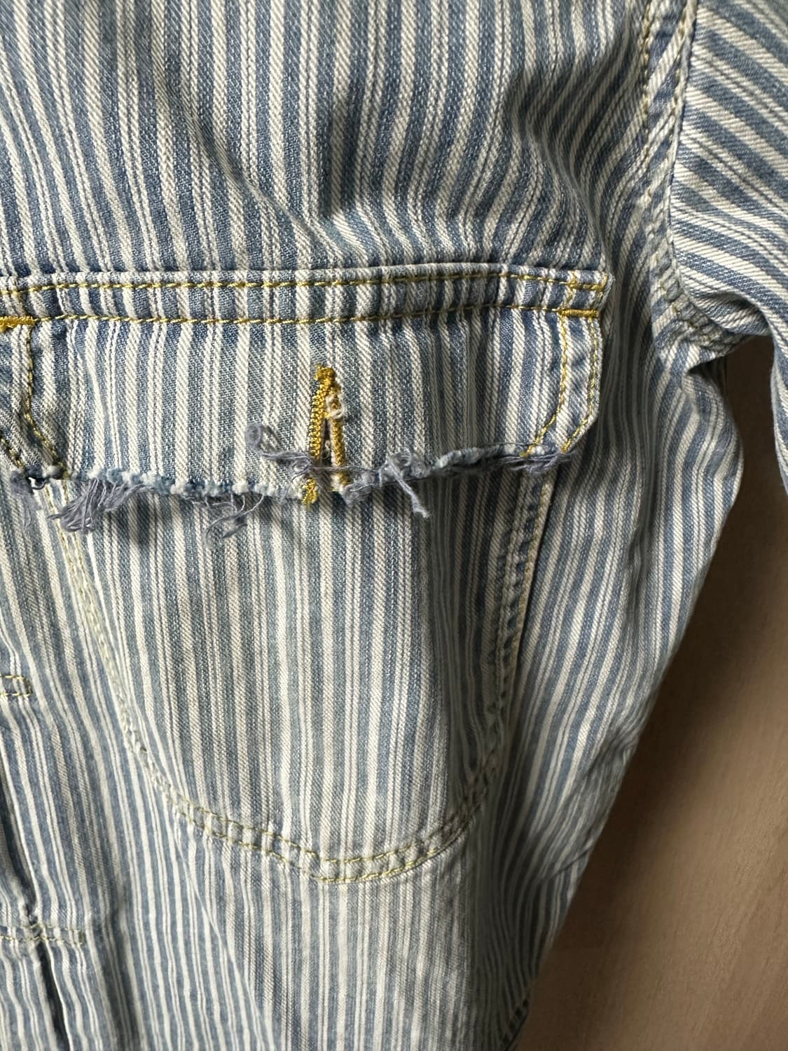 마르지엘라 디스 워싱스트라이프 트러커자켓 50 상품이미지2