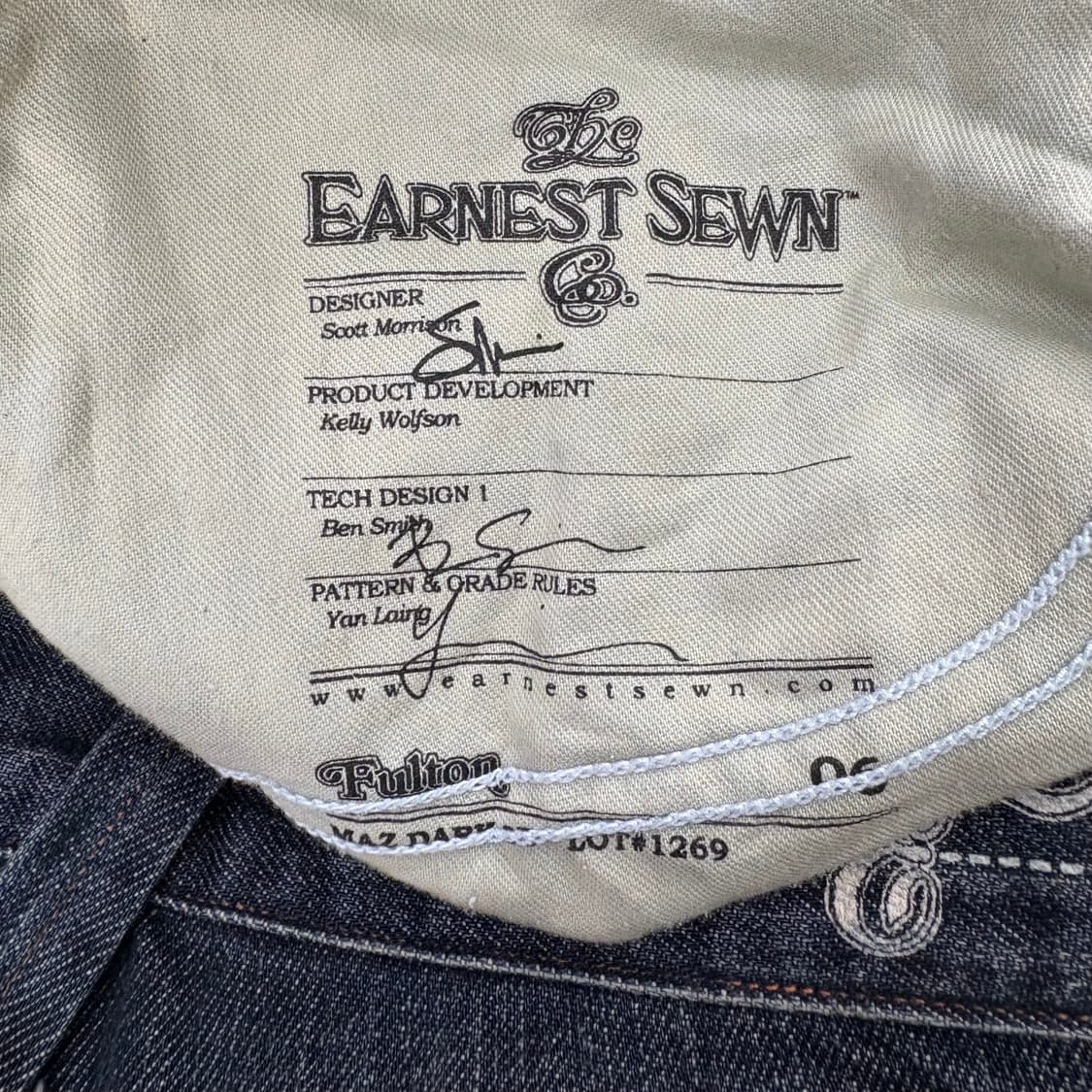 Earnest Sewn 부츠컷 데님 팬츠 상품이미지8